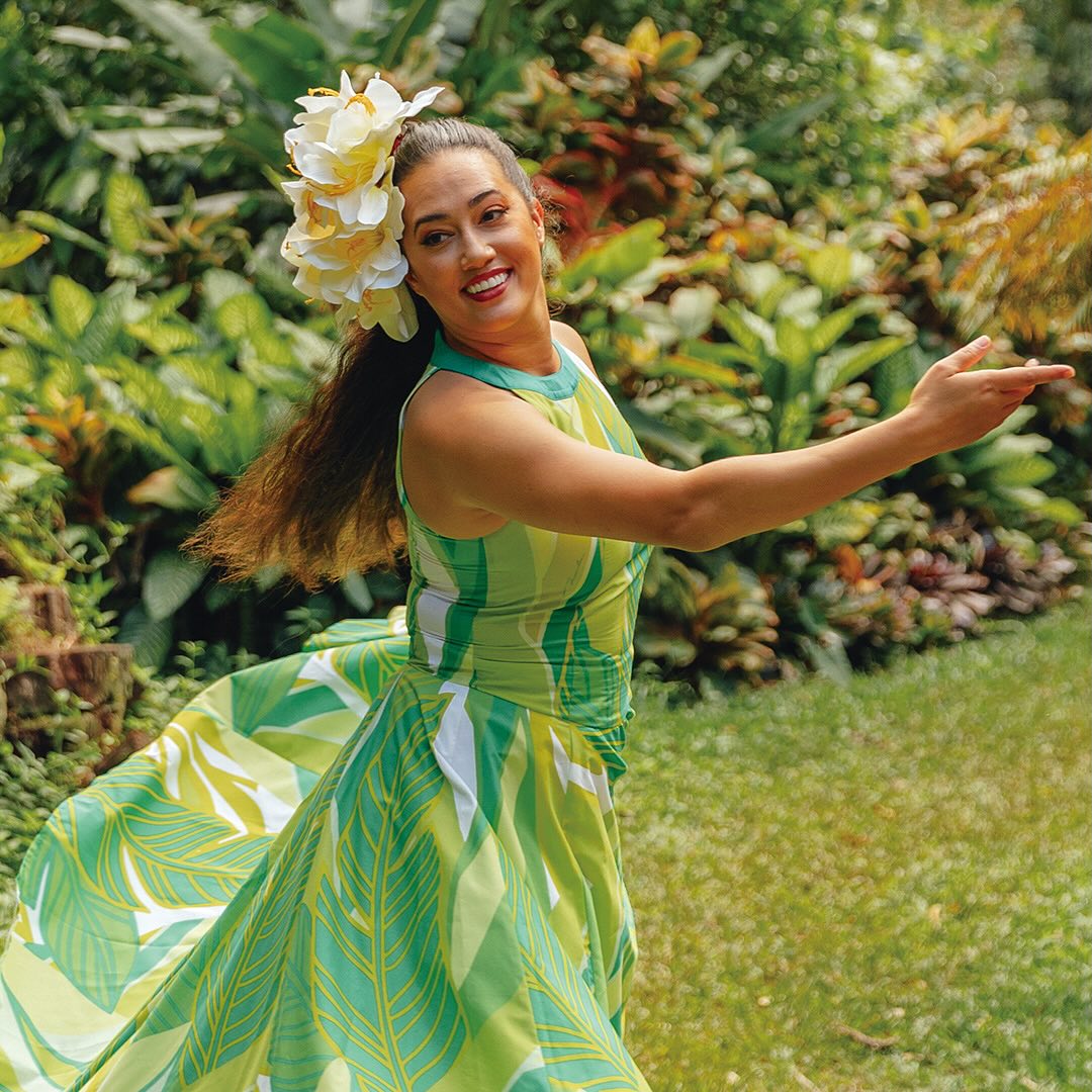 フレアーワンピース マウナロア フラ 衣装 ケープ Maunaloa フラダンス