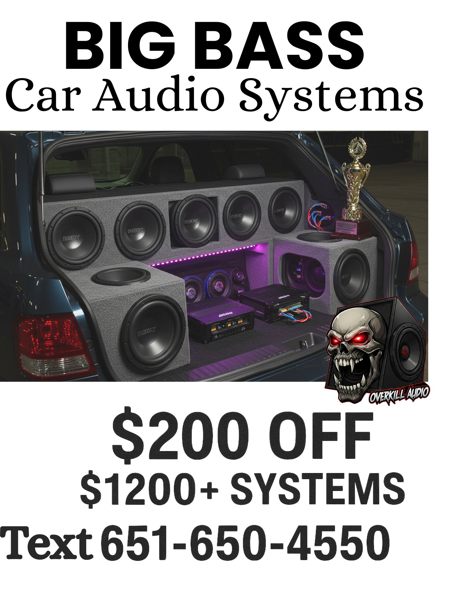 Overkill Audio is now in town and ready to help you get your sound