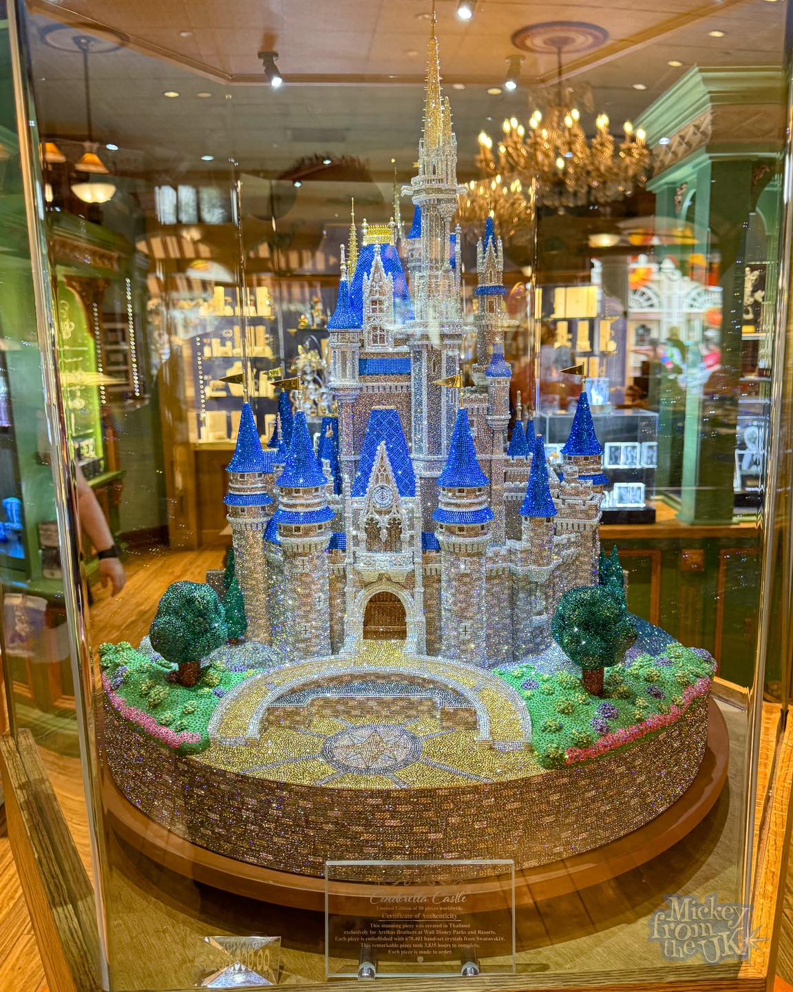 Price of Cinderella castle with Swarovski crystals?