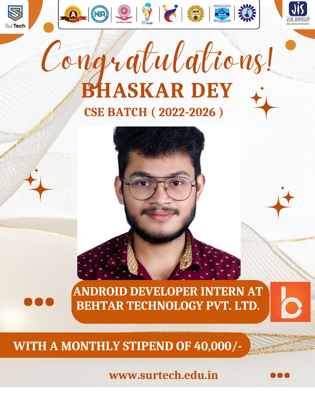 SurTech - 🎉 **Placement Achievement Alert!** 🎉 We are... | Facebook