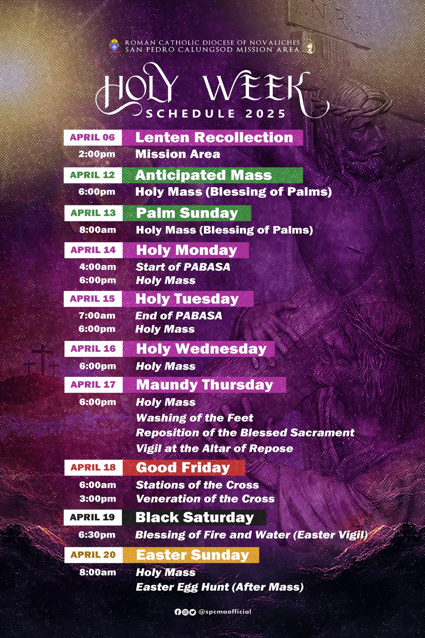 San Pedro Calungsod Mission Area - Diocese of Novaliches - Pabatid ...