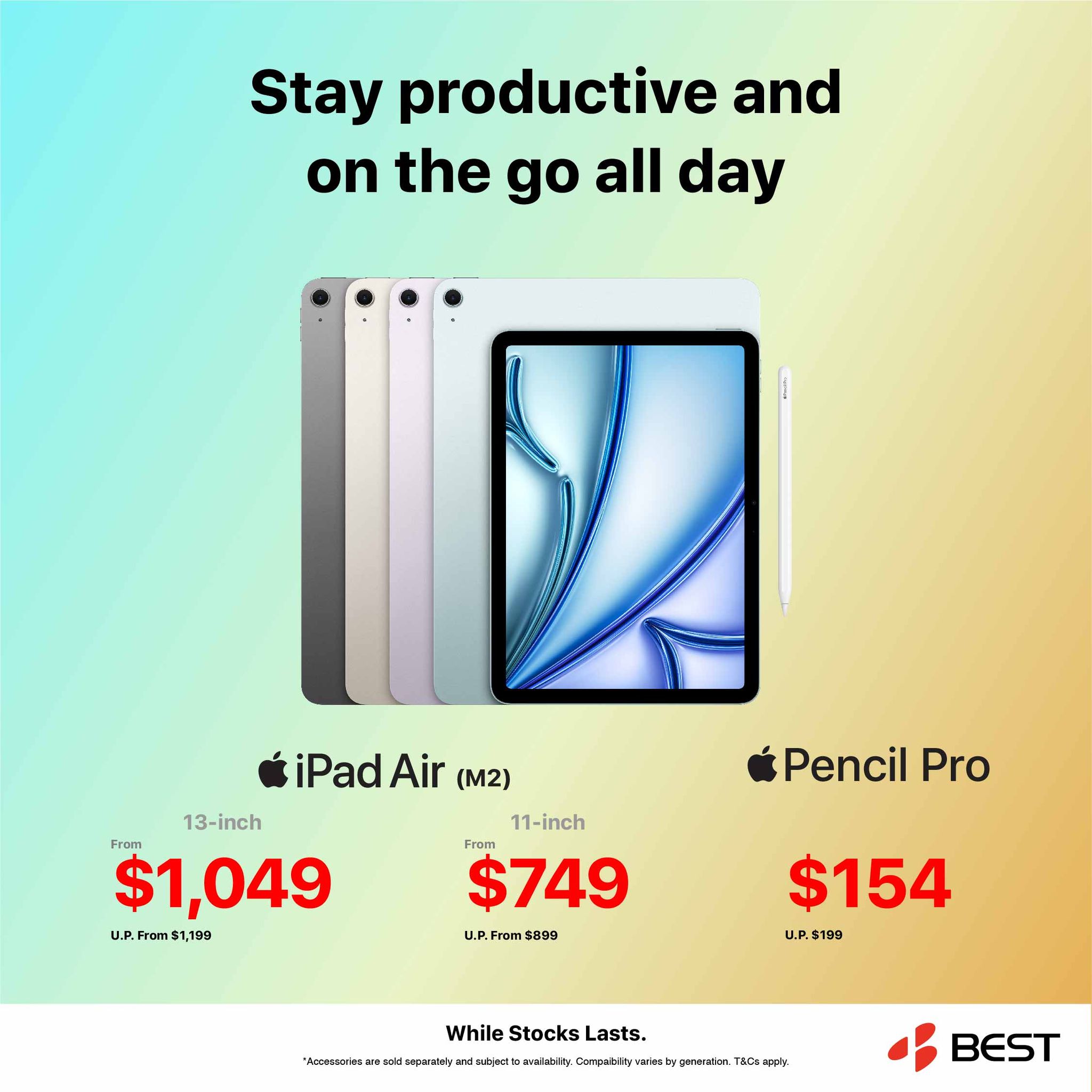 Unleash creativity and power with iPad Air (M2) – available in 13 