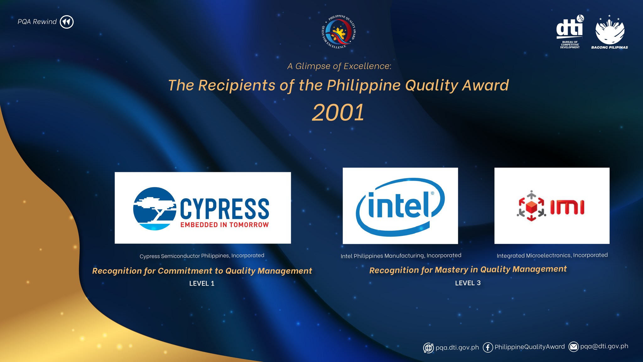 𝟐𝟎𝟎𝟏: 𝐏𝐐𝐀'𝐬... - Philippine Quality Award (PQA) Program