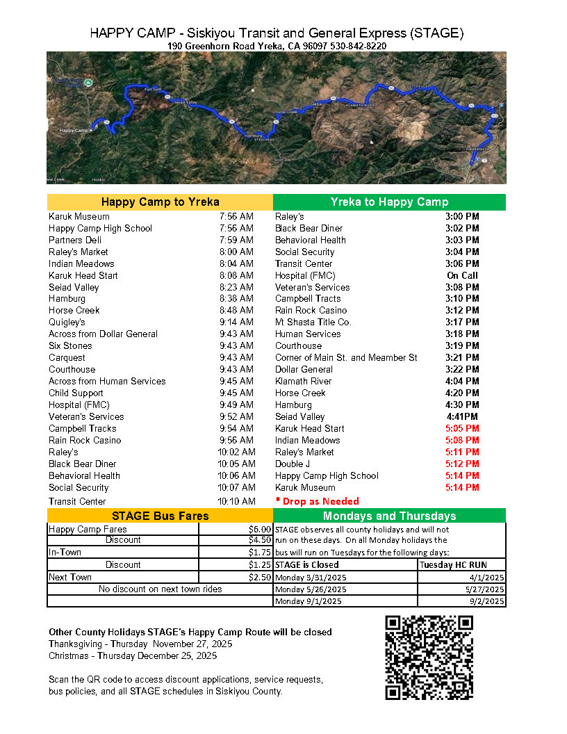 Siskiyou Transit and General Express: STAGE | Facebook