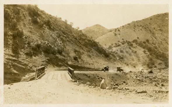 A 'then and later' comparison of a photo and postcard illustrates