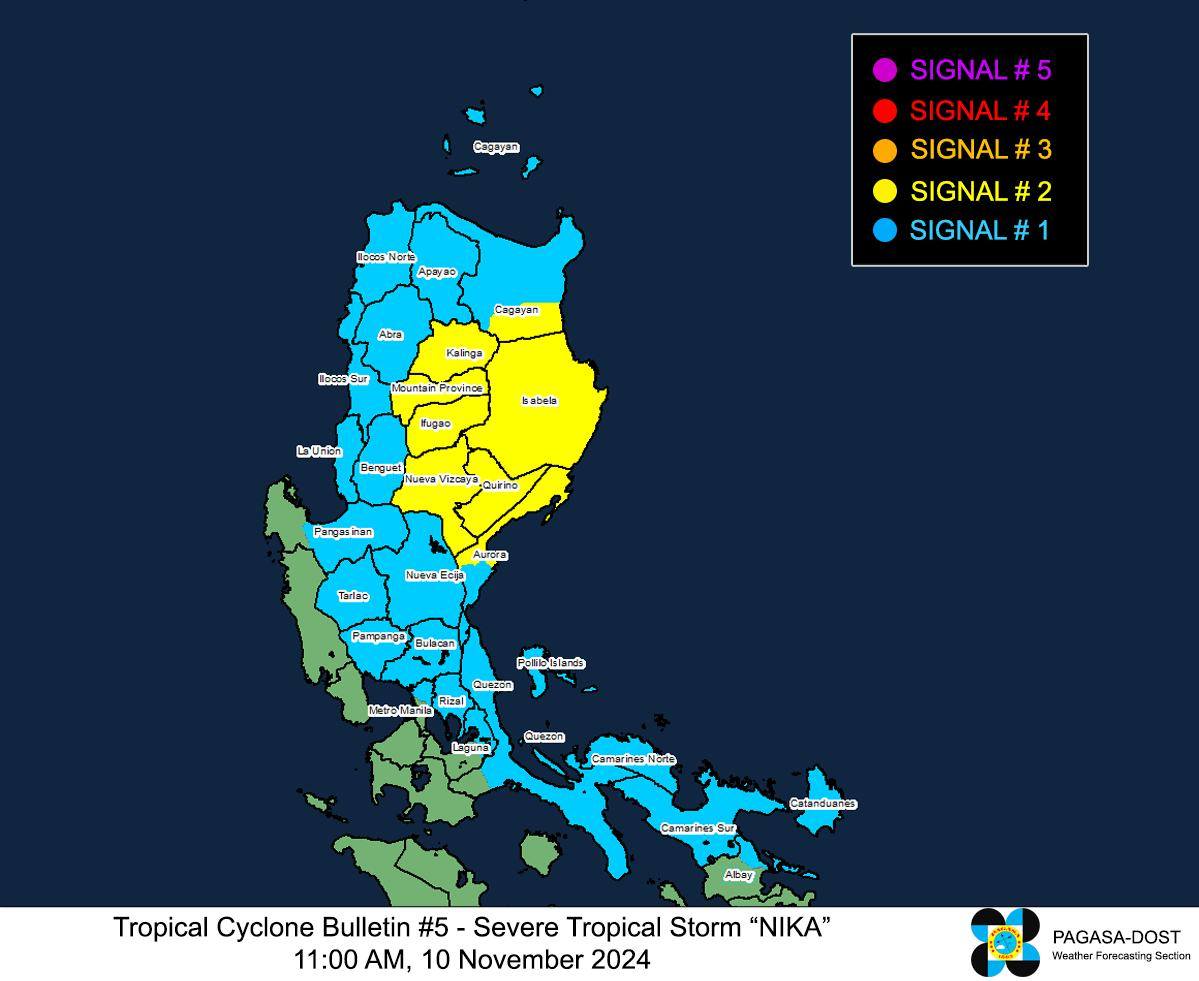 Philippine - TROPICAL CYCLONE BULLETIN NR. 5 Severe Tropical Storm # ...