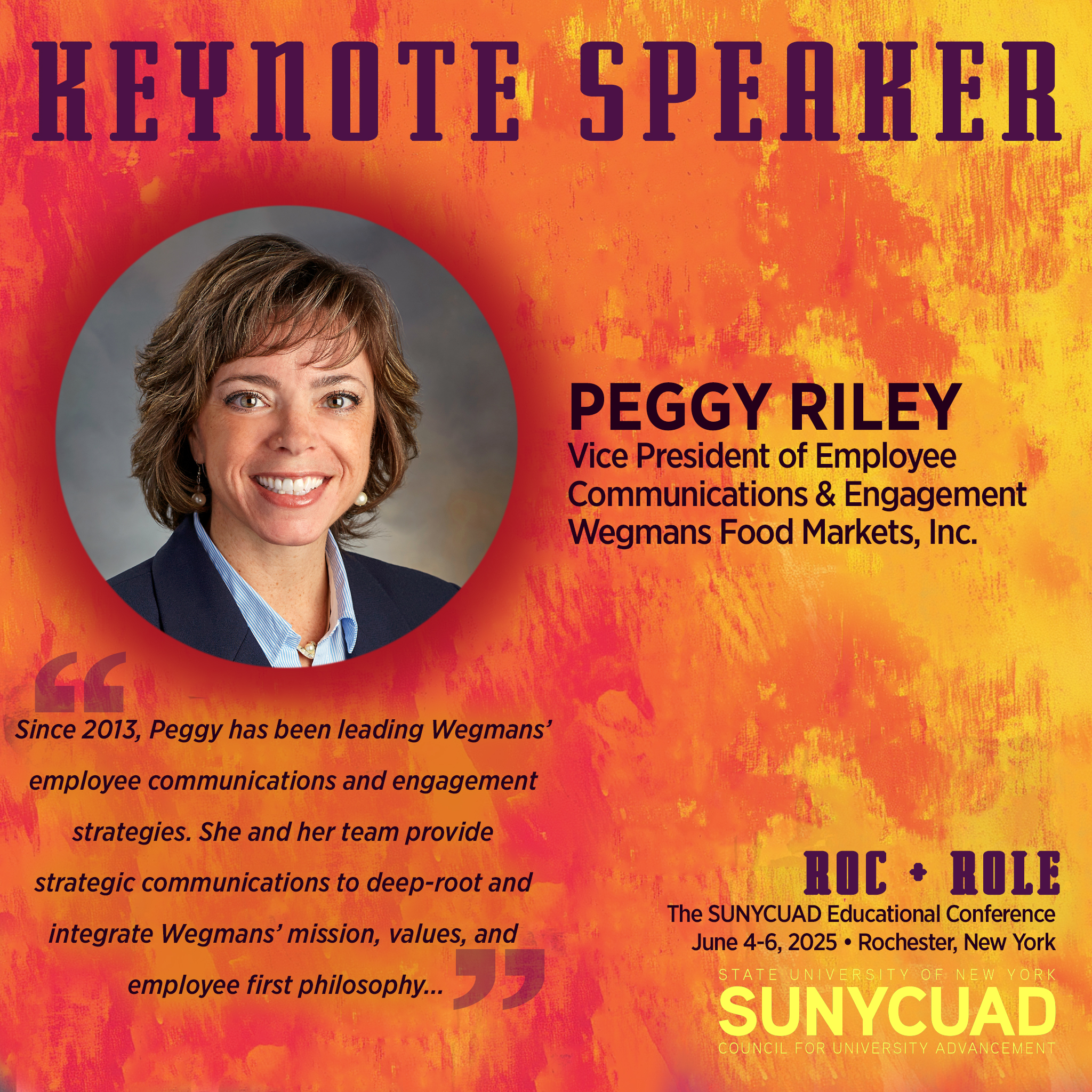SUNYCUAD - 🚀 KEYNOTE ANNOUNCEMENT #3! 🚀 We’re thrilled to welcome Peggy ...