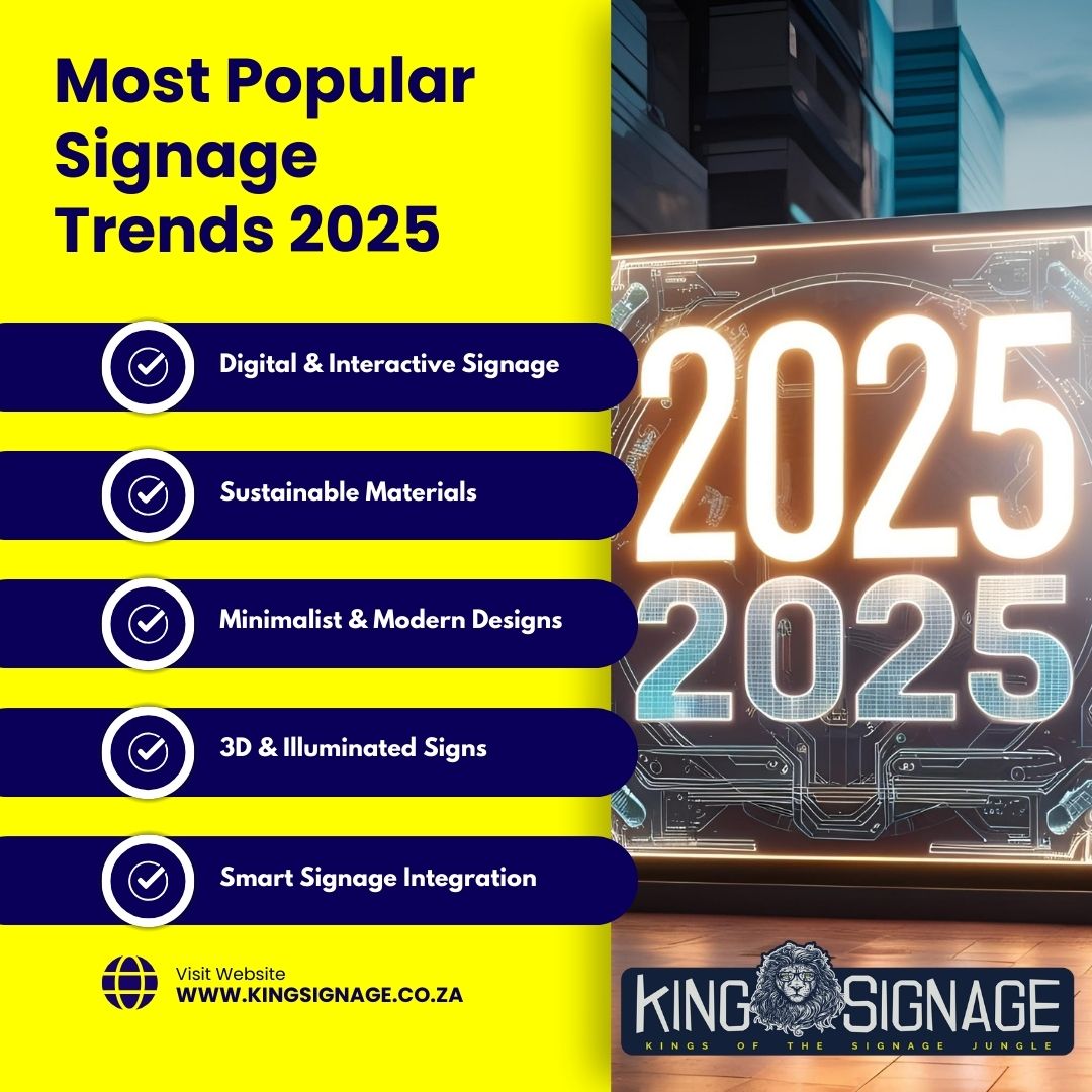 King - Stay ahead of the game with modern signage trends! 🌟 From bold ...