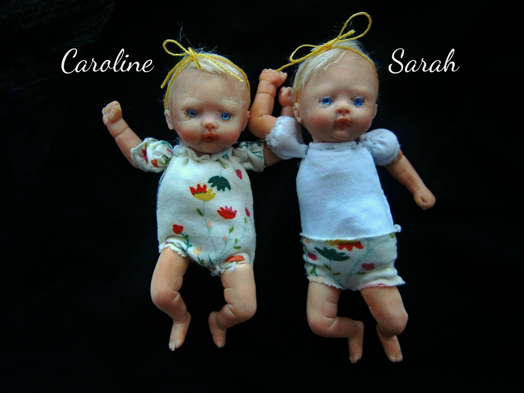 Happy twin baby girls! 😊❤️😊❤️ My original sculptures in  display picture 1