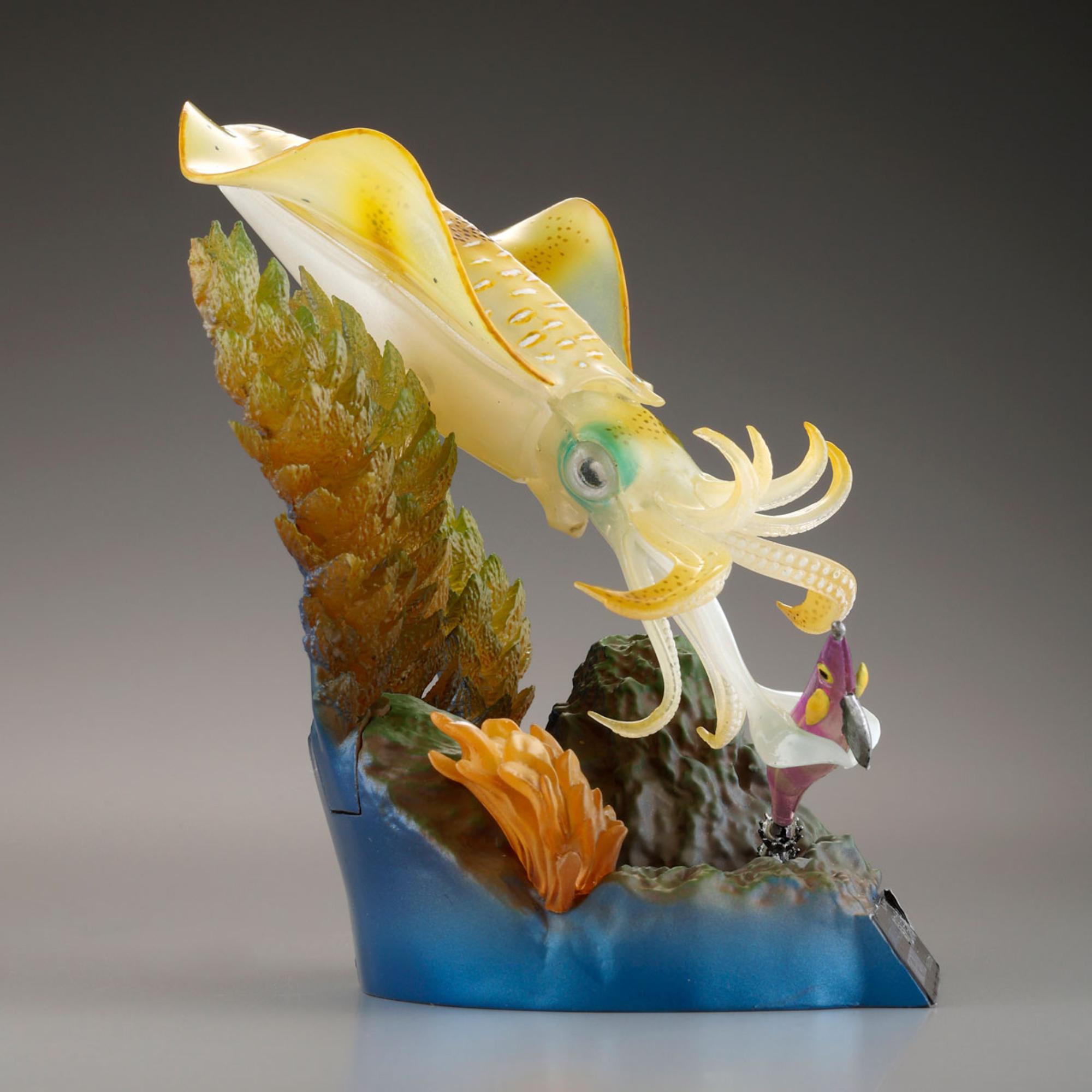海洋堂動物立體圖鑑× SHIMANO STRIKE FANTASY 鱸/ 障泥烏賊/ 大口黒鱒