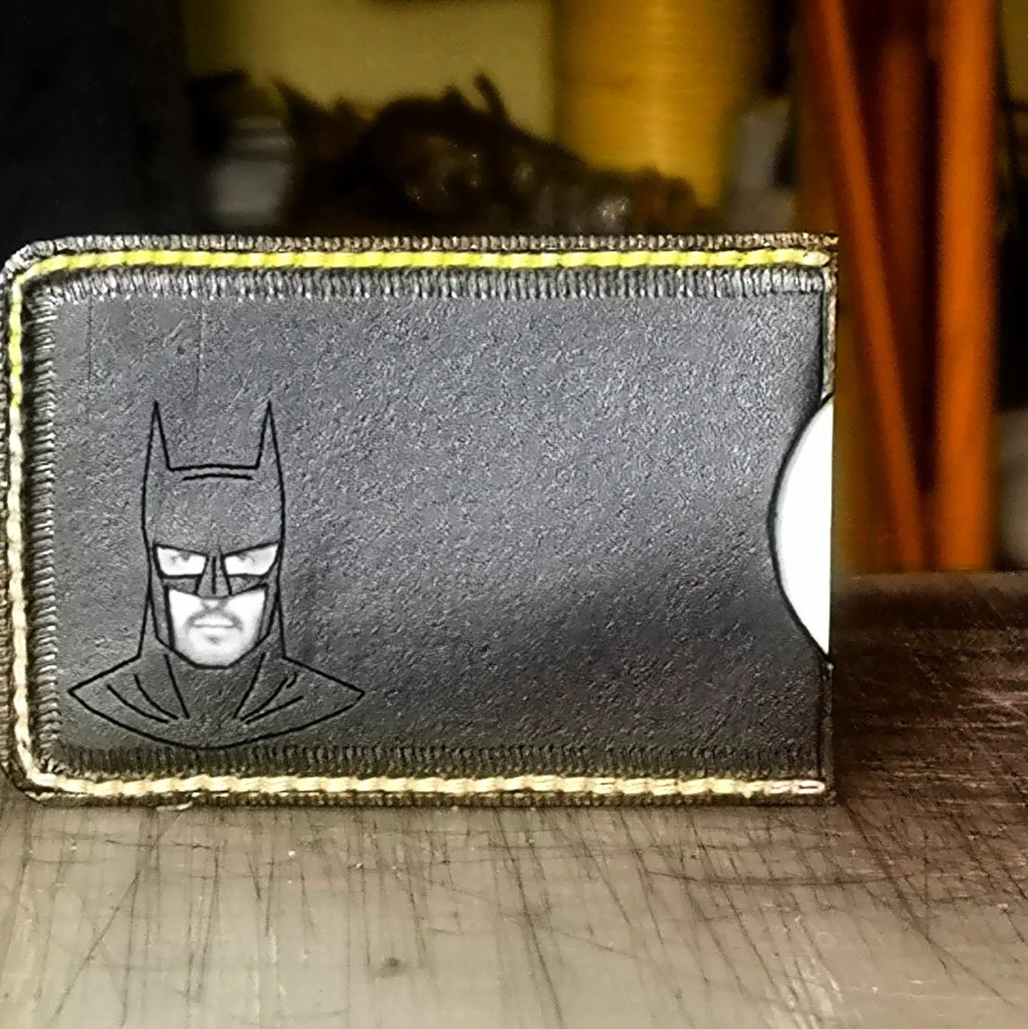 Cordino E Porta Carte Batman Con Custodia In Plastica E Poliestere, Nero, 11x7cm