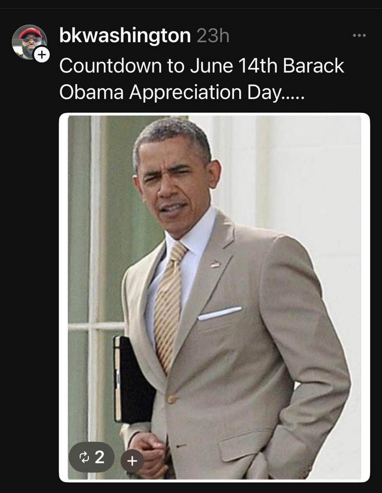 bkwashington 23h Countdown to June 14th Barack Obama Appreciation Day ...