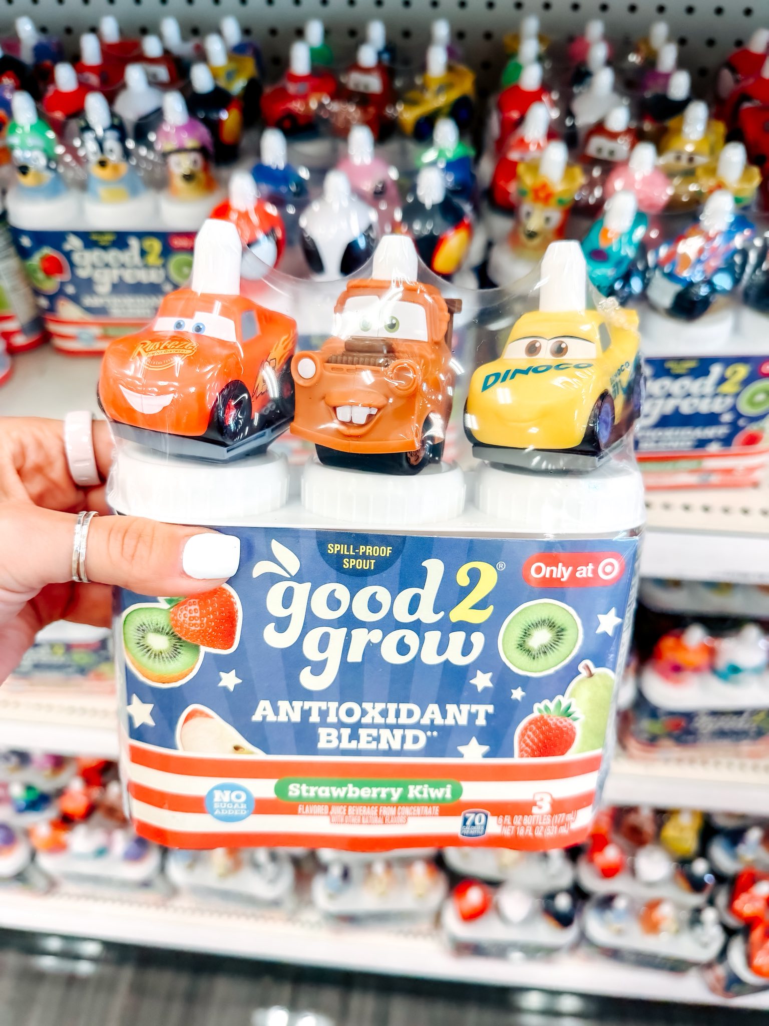Target has the CUTEST 3 pack good to grow juices!! Apparently