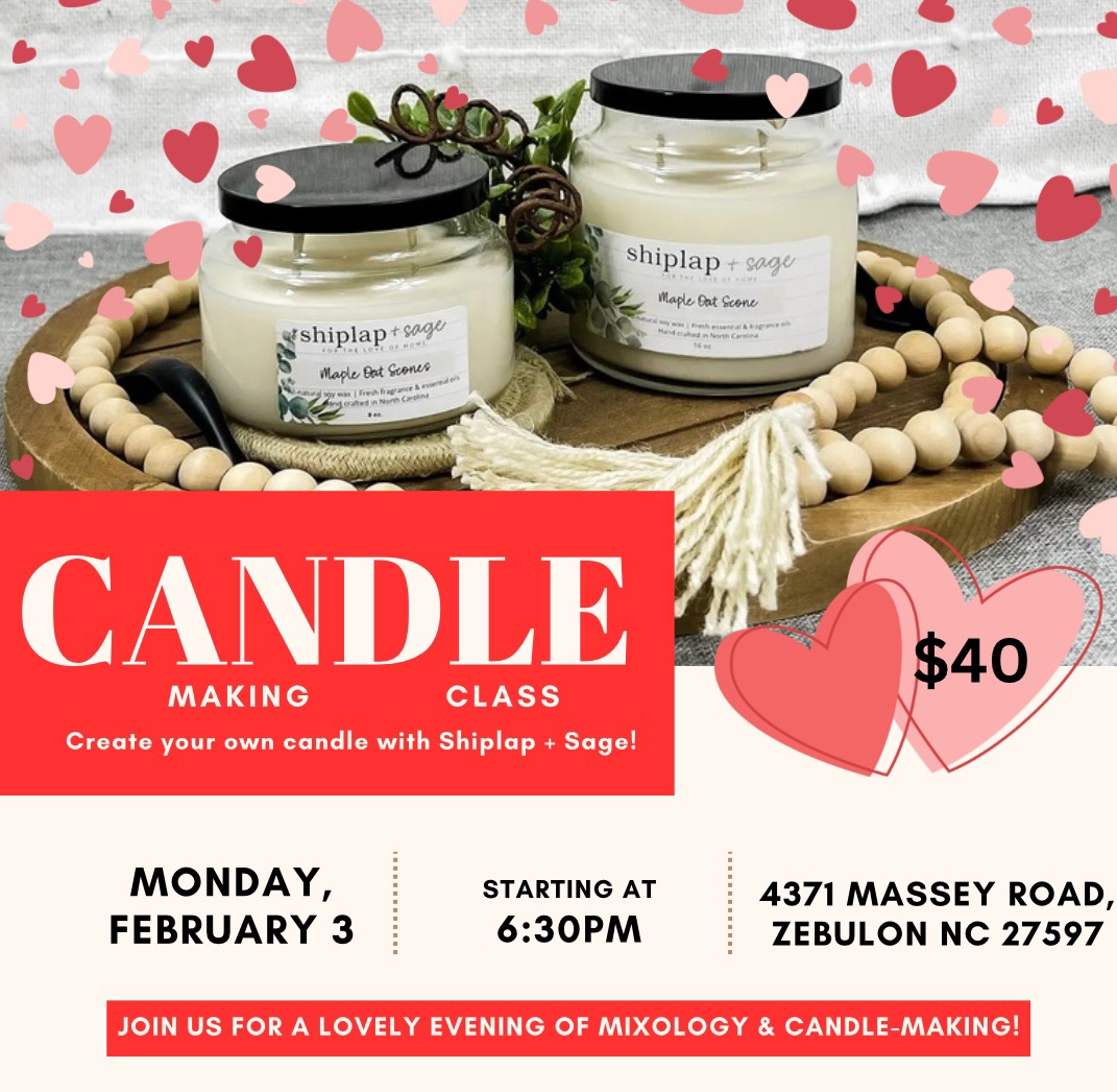 Candle Making Class with Shiplap & Sage