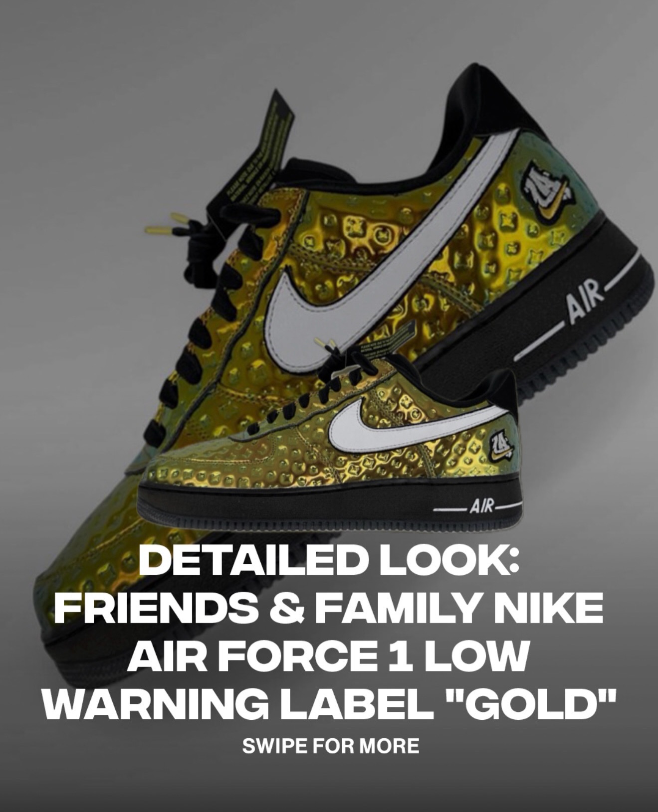 Detailed images of a rumored Friends & Family Nike Air Force 1 Low 