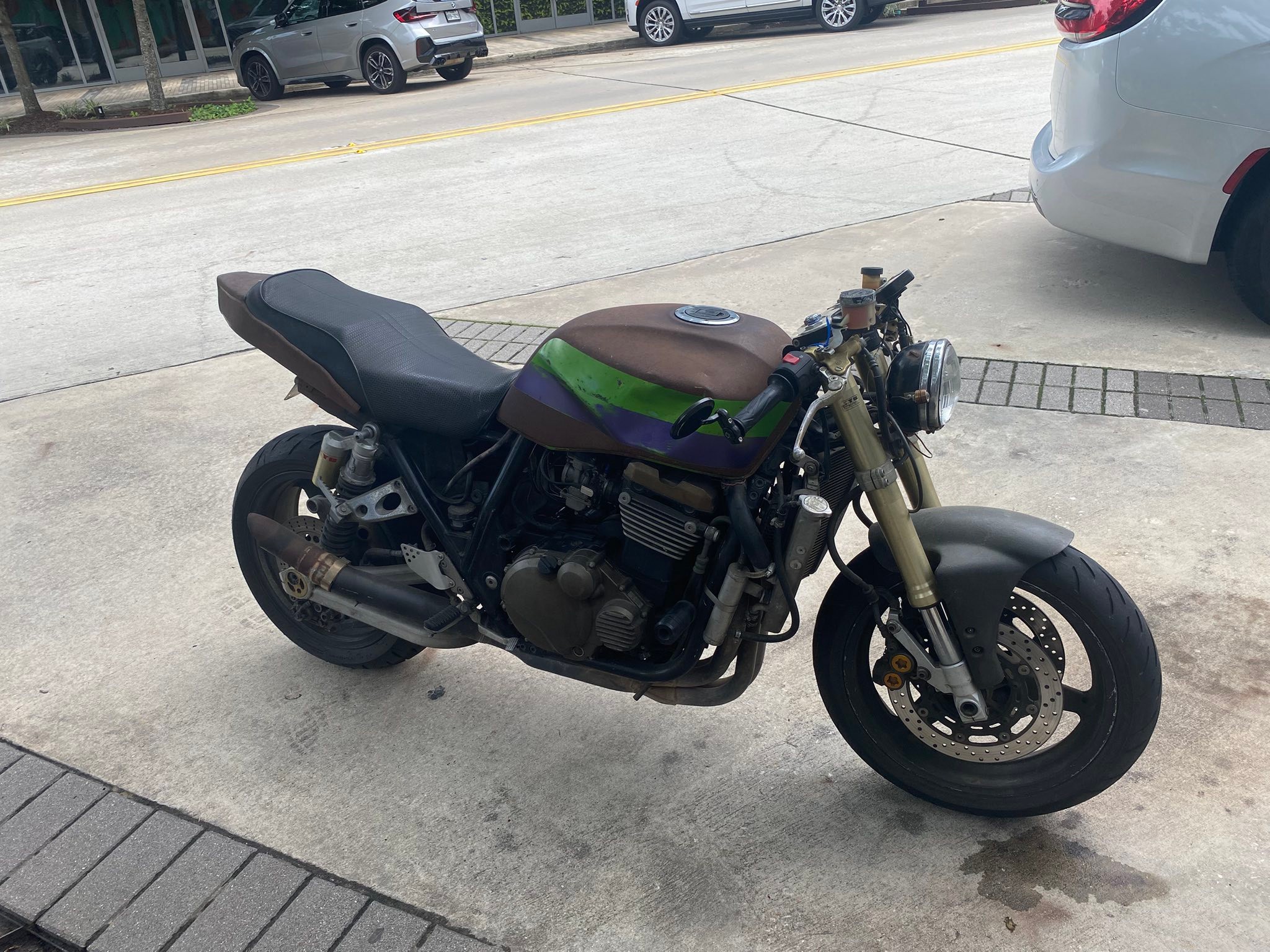 Is a Kawasaki ZX12 with R1 front end a good cafe racer project bike?