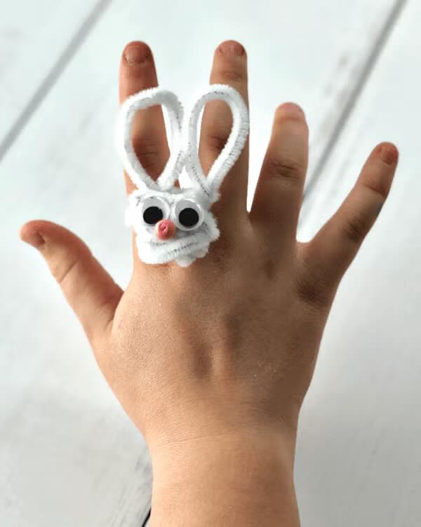 Tiny - Pipe cleaners are craft staple & this bendy rabbit ring is the ...
