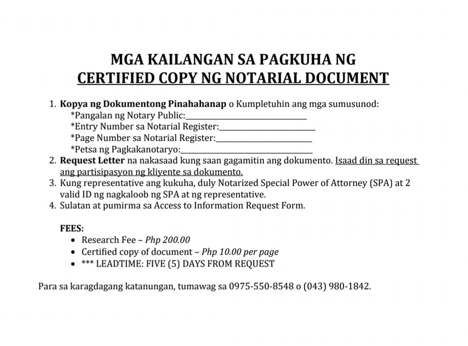 Office of the Clerk of Court of the Regional Trial Court of Batangas ...