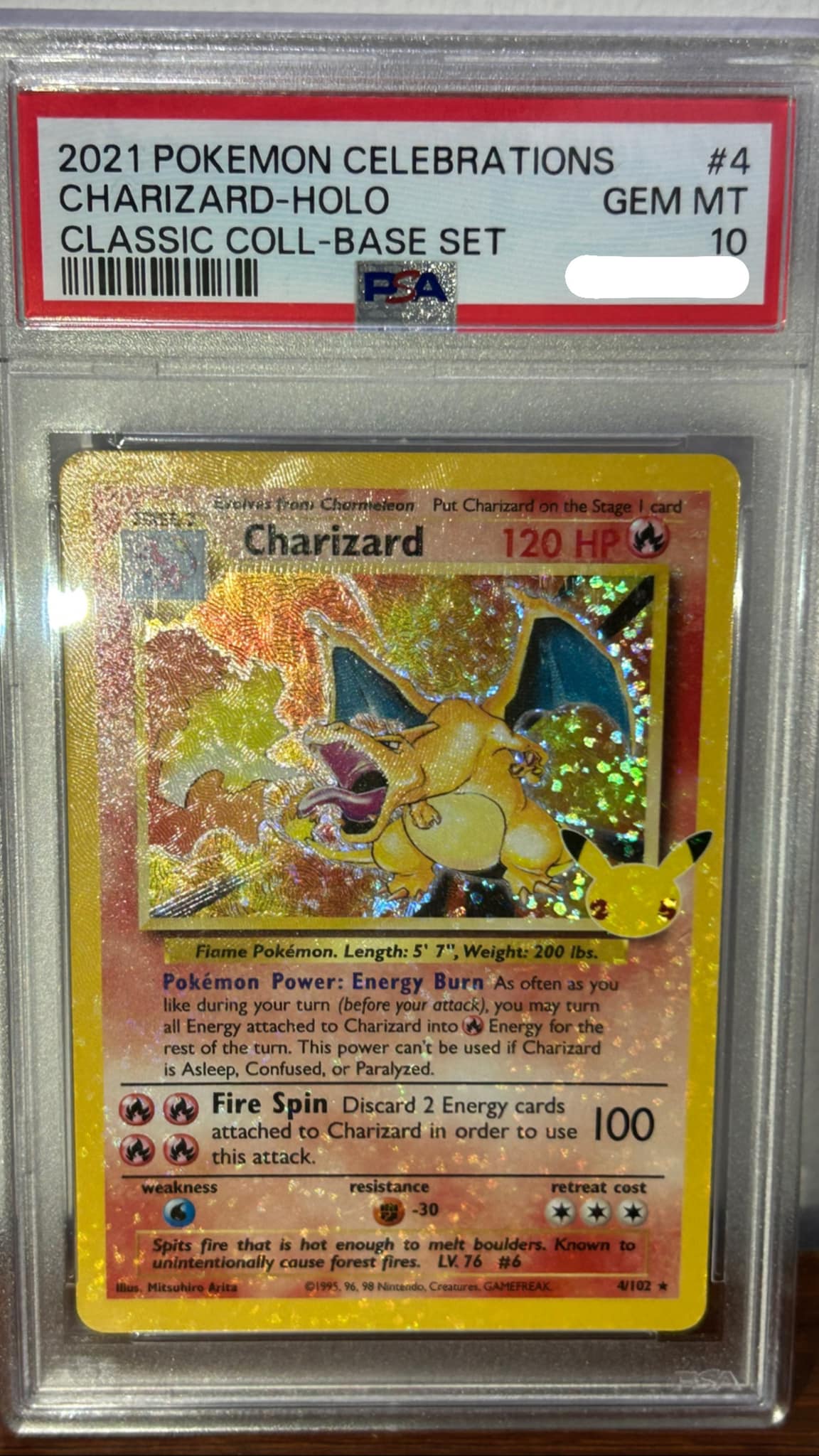 25th anniversary Pokémon Celebrations set in PSA 10