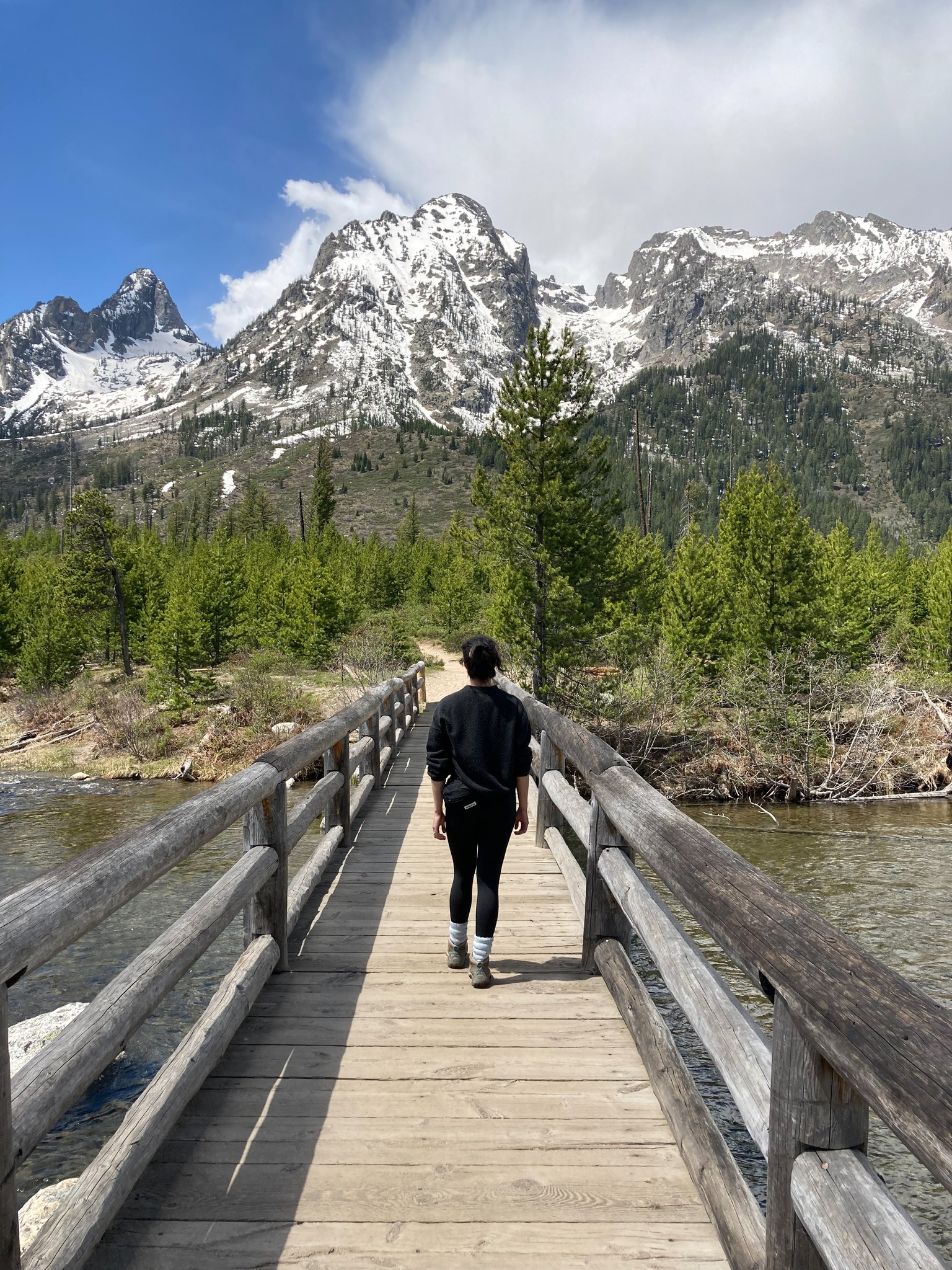Our - Bridge across the stream between String and Jenny lakes on the ...
