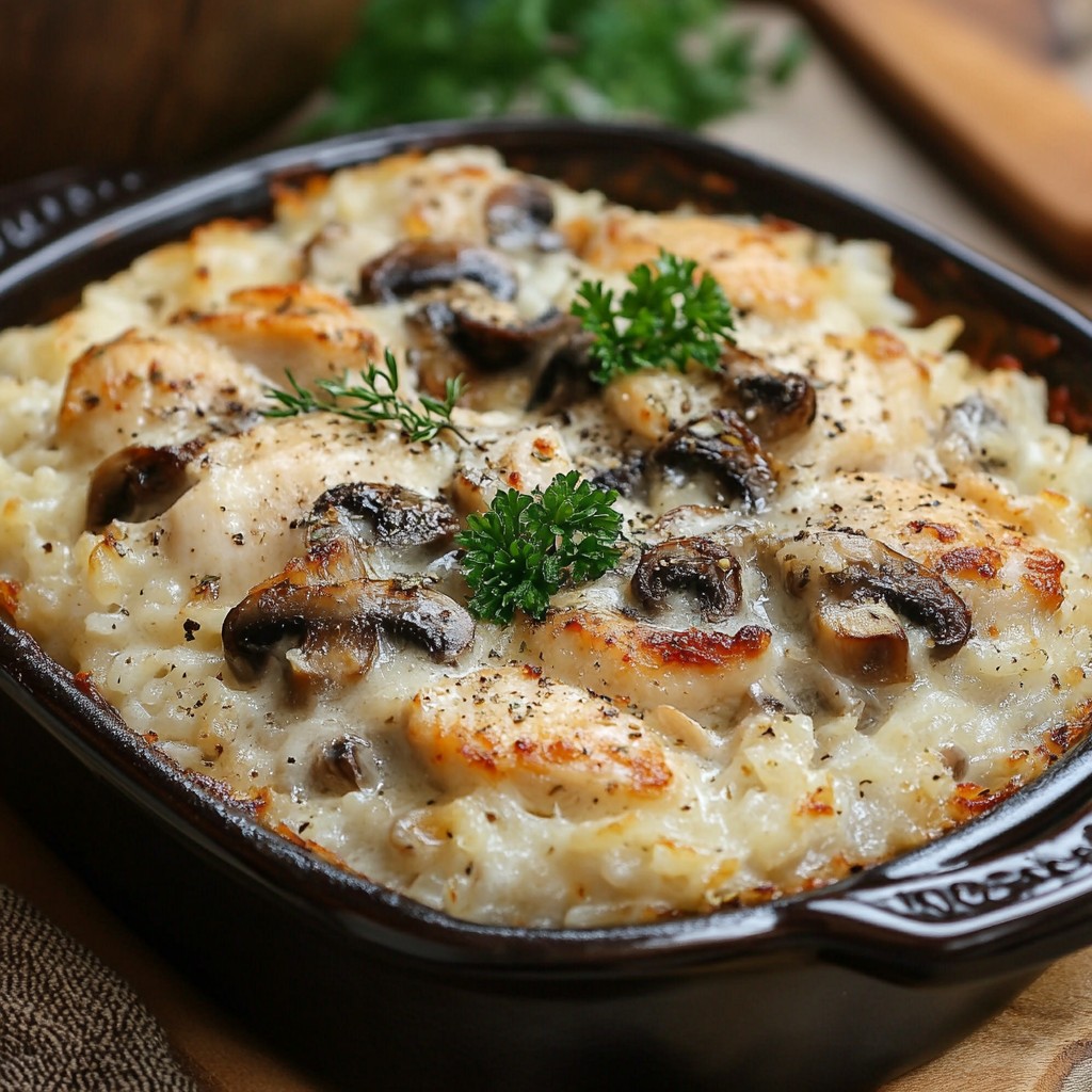 Recette - Gratin de Riz au Poulet et Champignons 🍗🍄 Ingrédients (pour 4 ...
