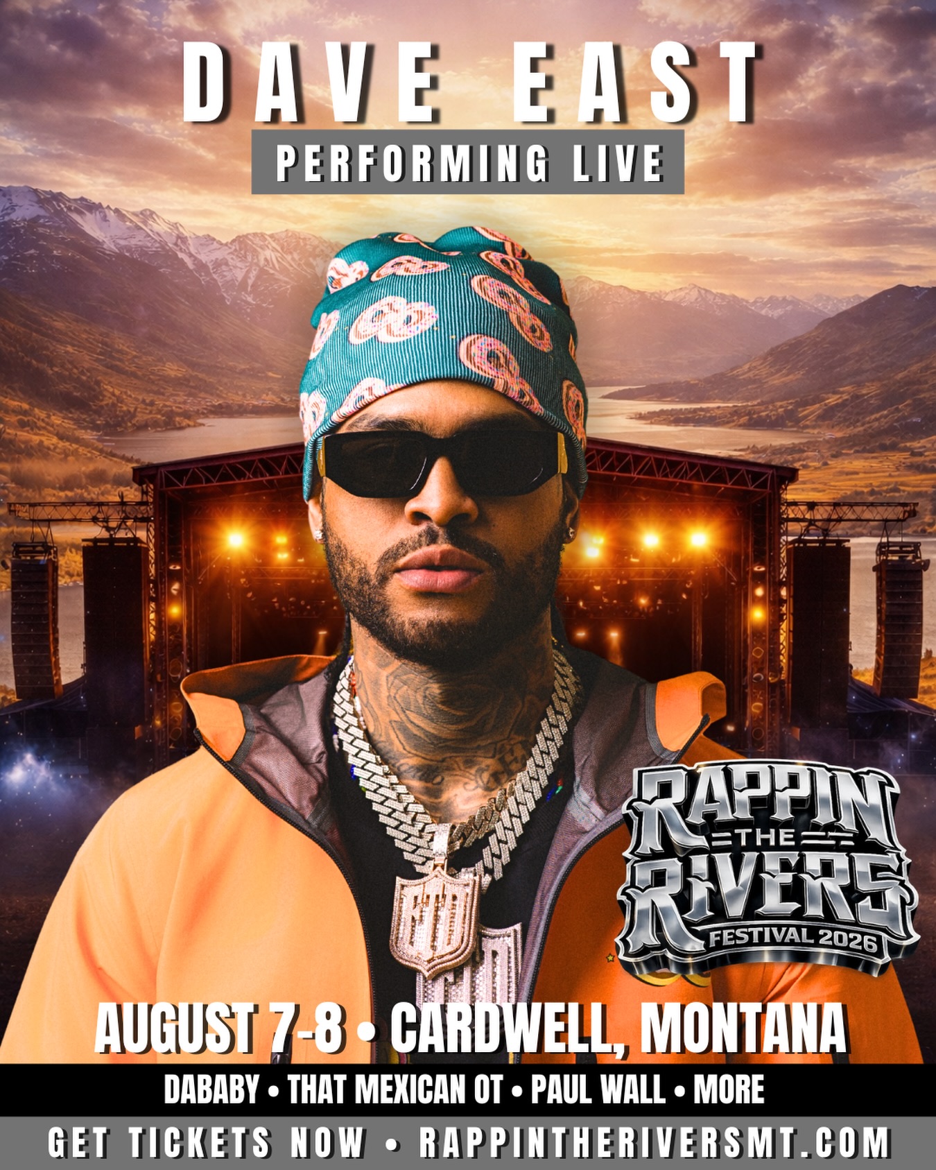 DAVE EAST is hitting the stage at Rappin