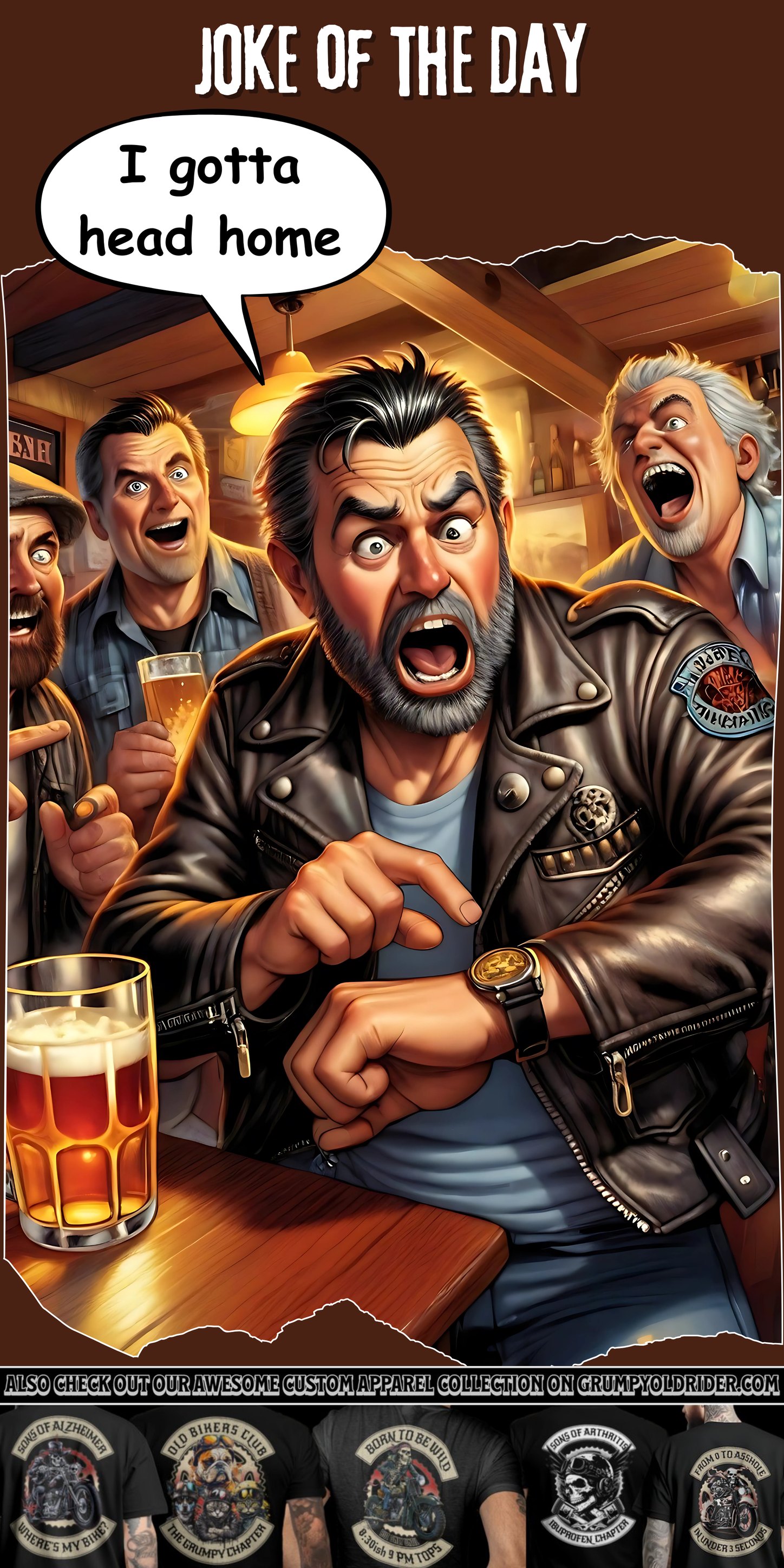 Joke of The Day 😅😜😂 BIKER AT THE PUB... - Grumpy Old Rider | Facebook