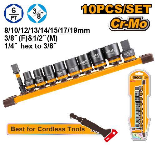 Ingco Malolos - 10 Pcs 3/8