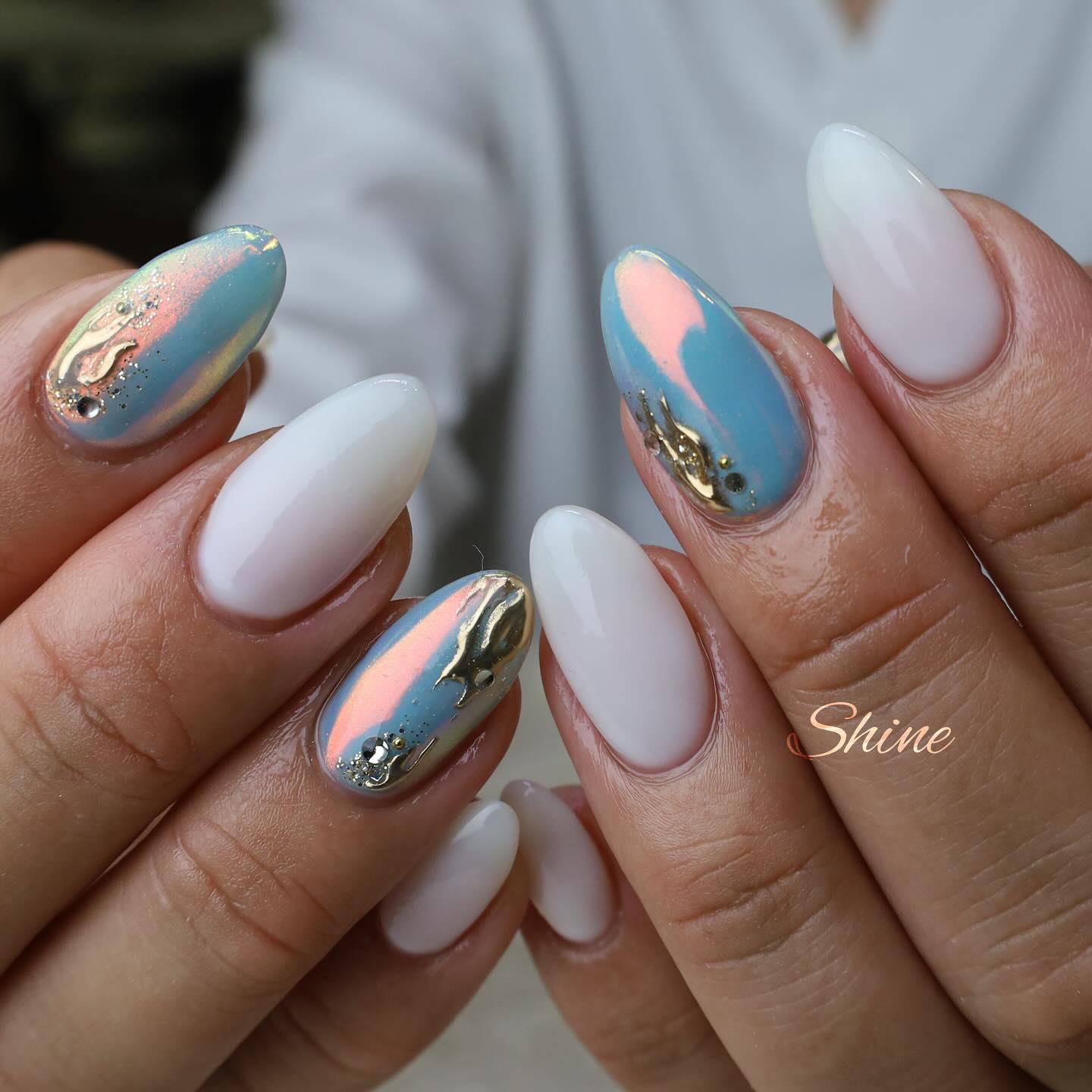 ニュアンス✧︎ 操れる ジェルネイルチップ ミラー✧︎