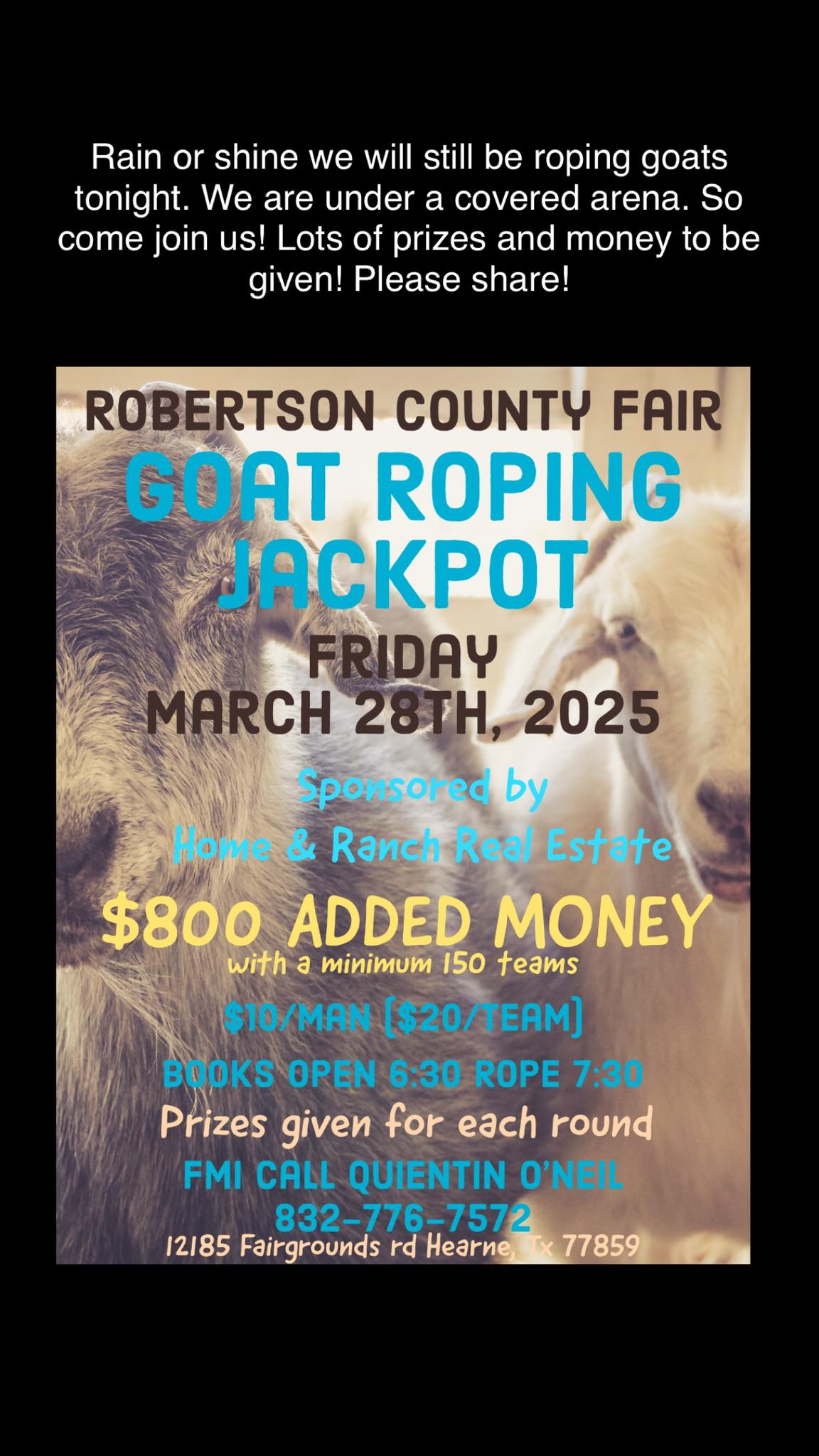 TEXAS GOAT ROPING | Facebook