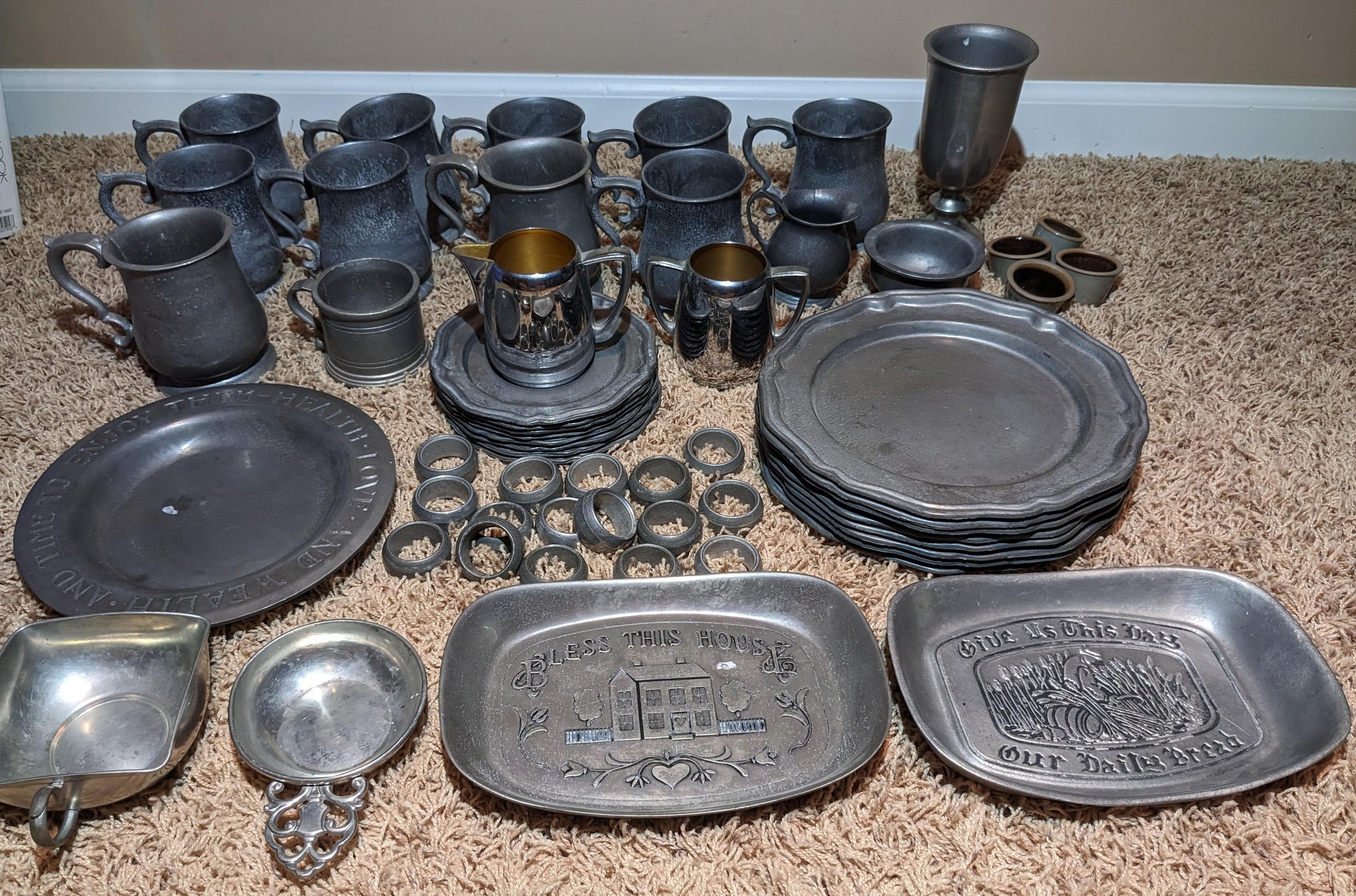 Are plates from Crown Castle Ltd real pewter or an aluminum zinc
