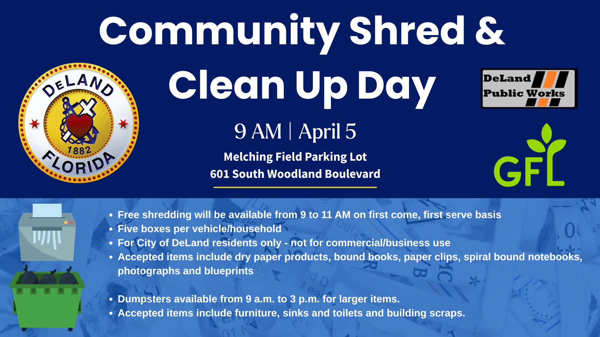 Community Shred and Clean Up Day