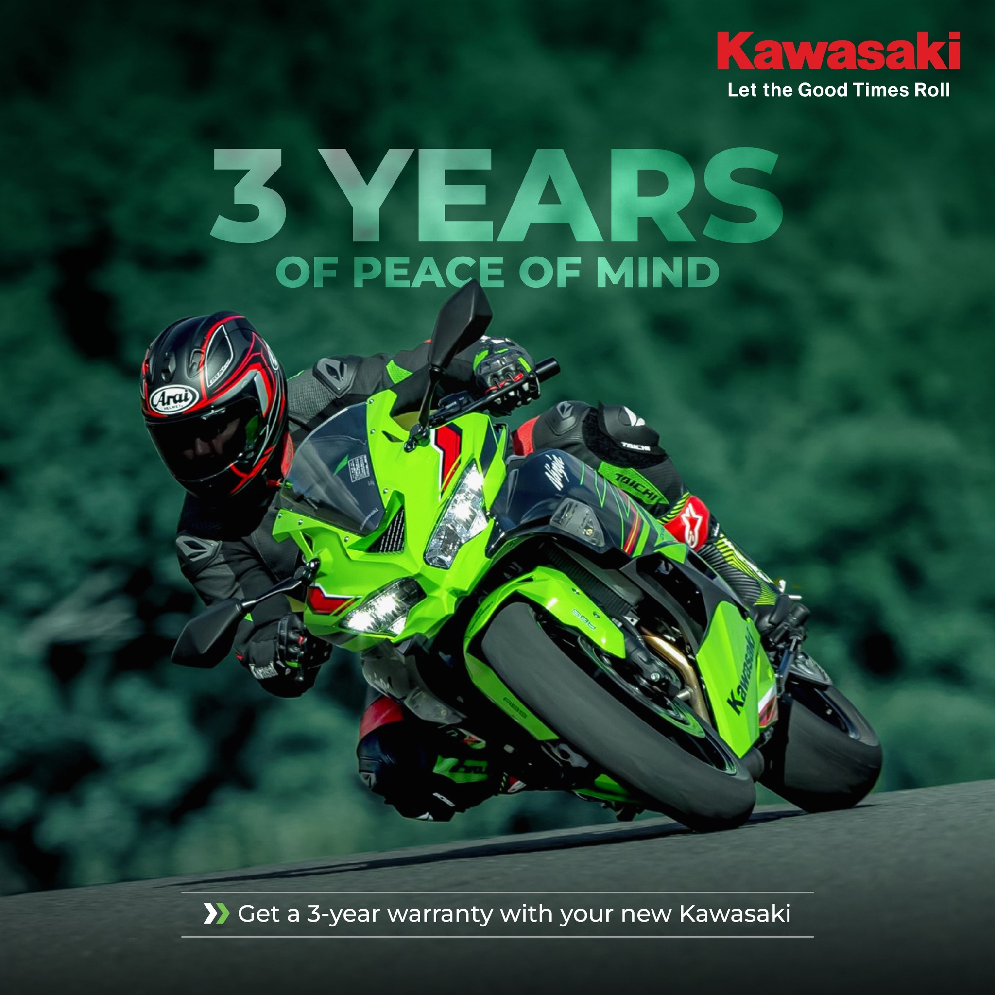 Experience the thrill of the ride with the assurance of a 3-year