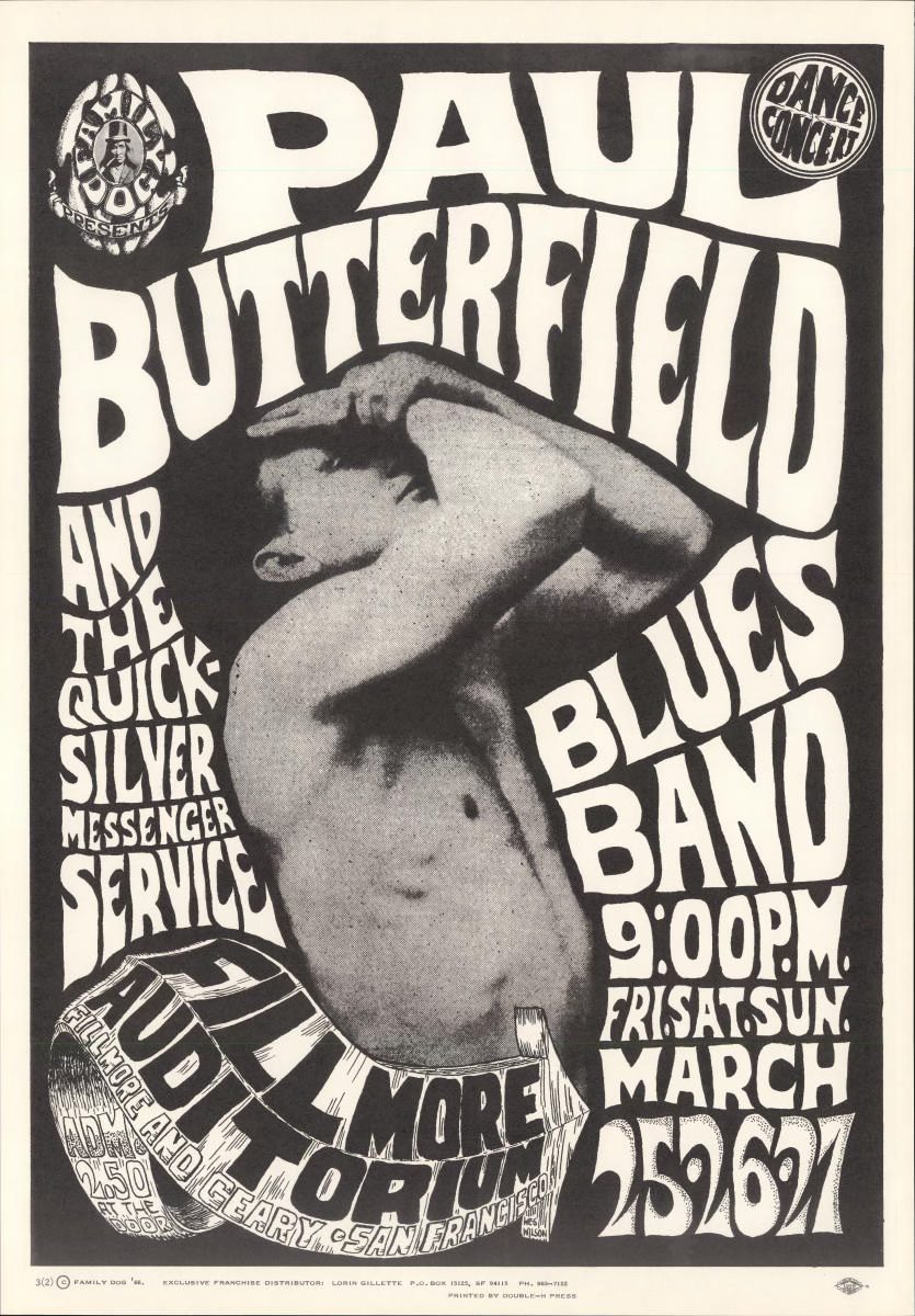 POSTER ART: Butterfield Blues Band, Charles Lloyd Quartet Fillmore