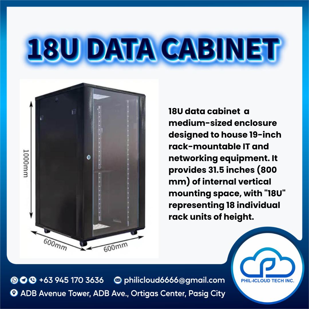 📌 𝟭𝟴𝗨 𝗗𝗔𝗧𝗔 𝗖𝗔𝗕𝗜𝗡𝗘𝗧 📌 18U data cabinet a medium