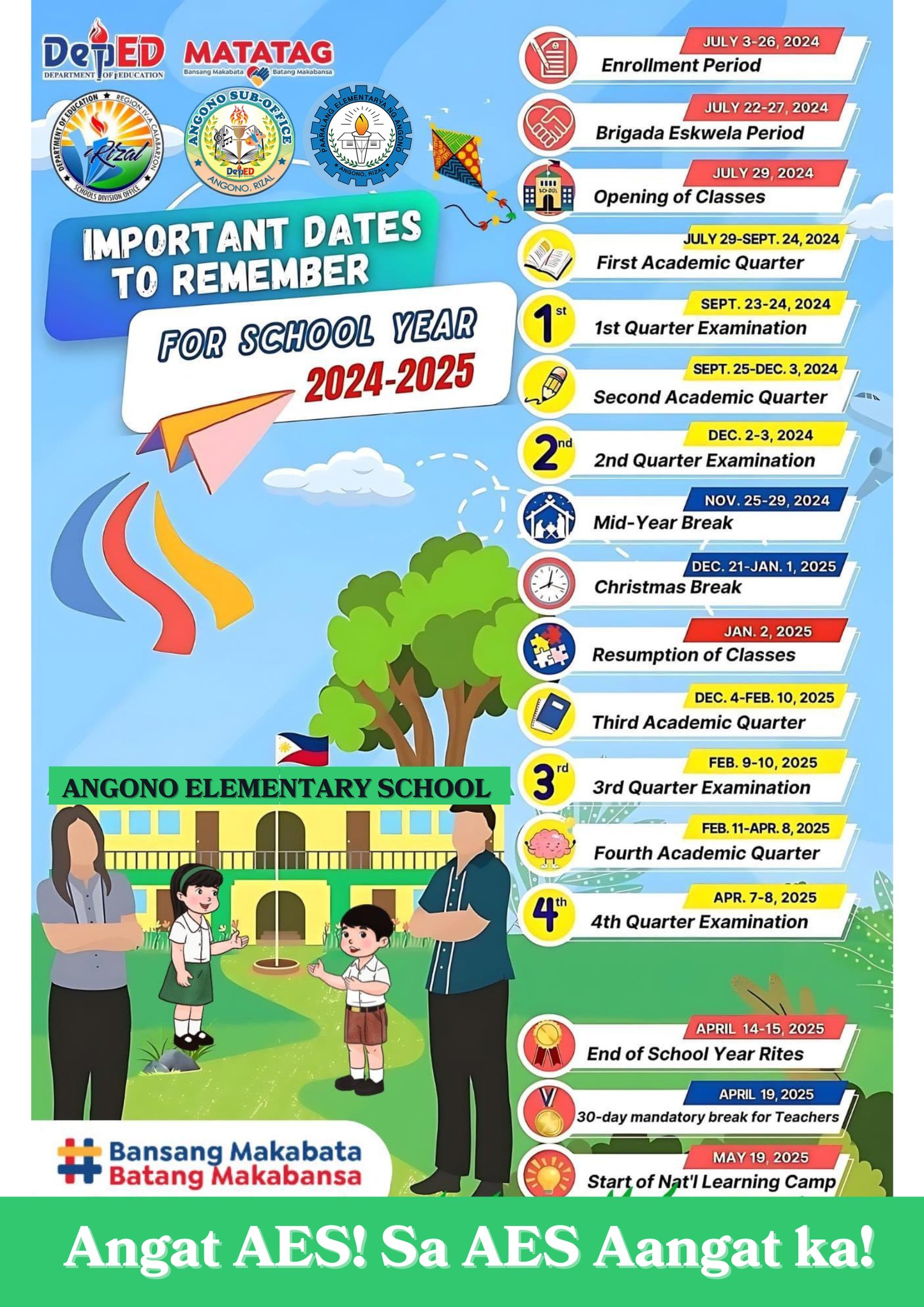 Important dates to... - Deped Tayo Angono ES Central-Rizal | Facebook