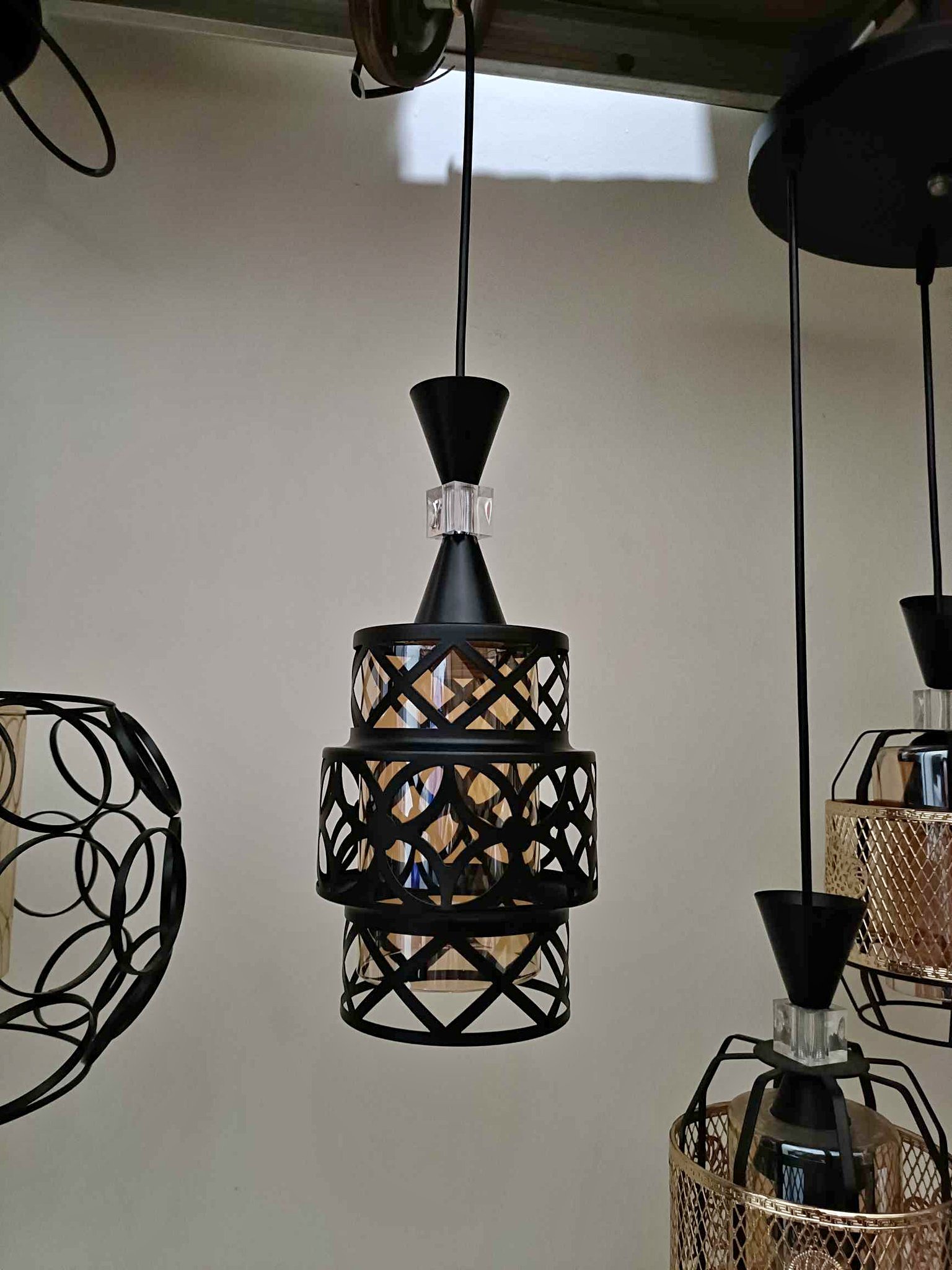 Lampu gantung hias import kaca model minimalis tinggi 35cm... BISA COD ...