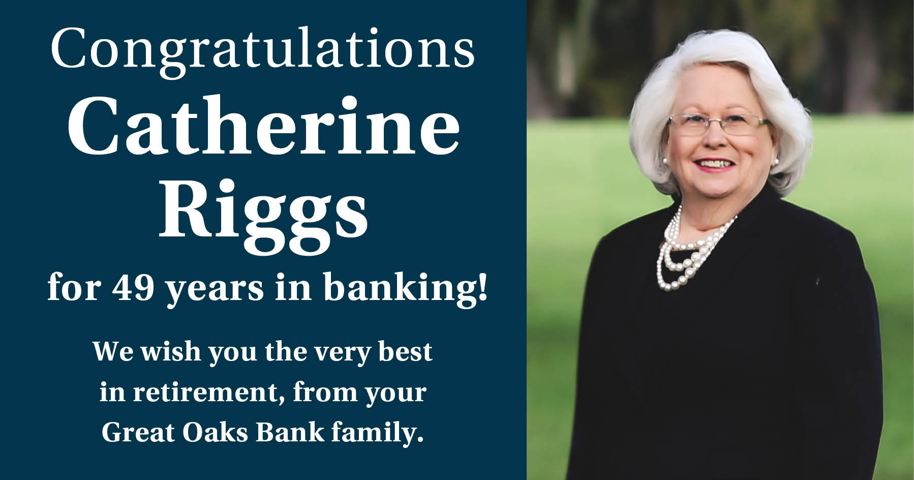 Great Oaks Bank - Congratulations to Catherine Riggs on a... | Facebook