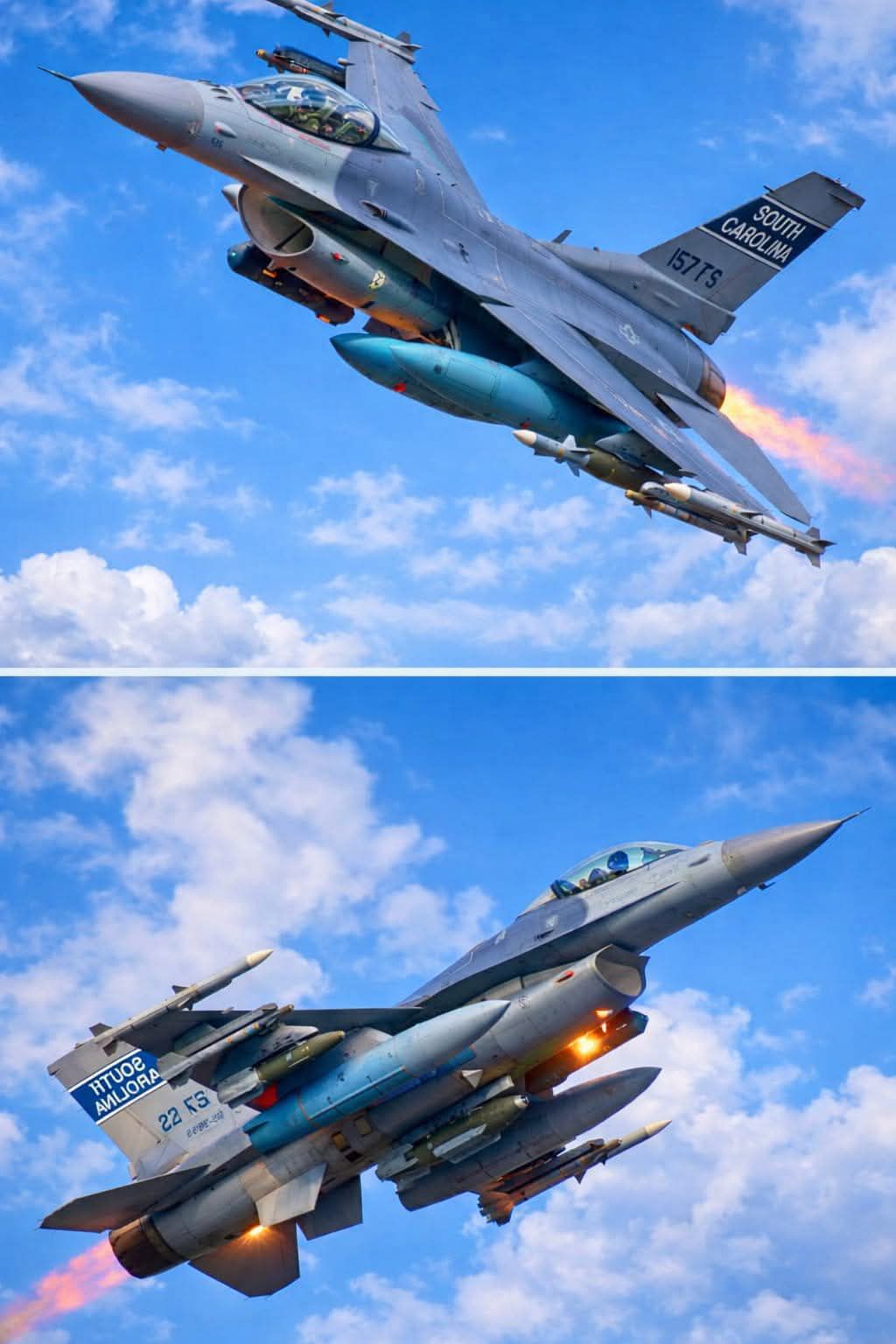 A JASSM-armed U.S. Air Force F-16C assigned to the 157th Fighter