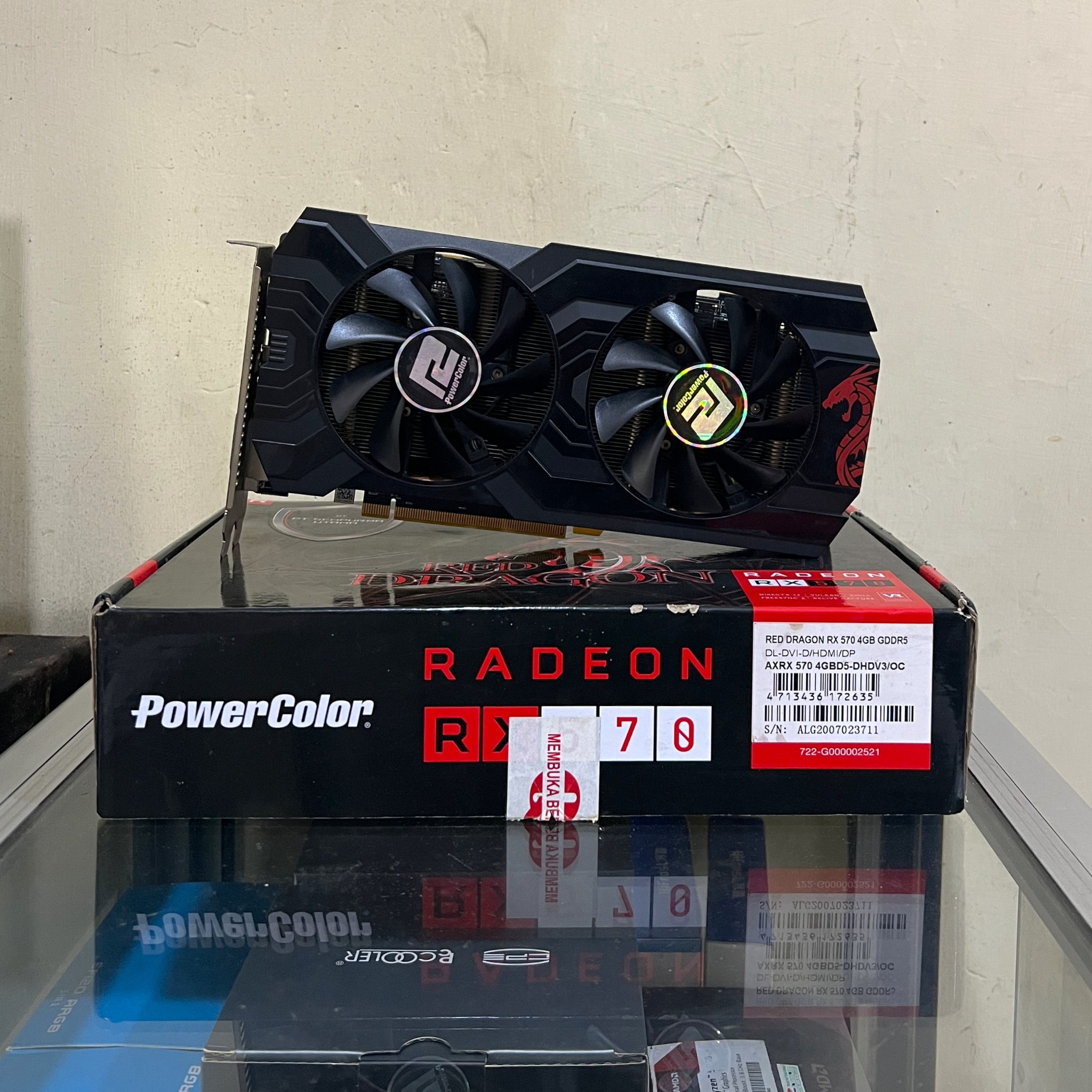 VGA PowerColor RX 570 / 4GB 256bit GDDR5/ Fullset/ Normal Tested/ Segel ...
