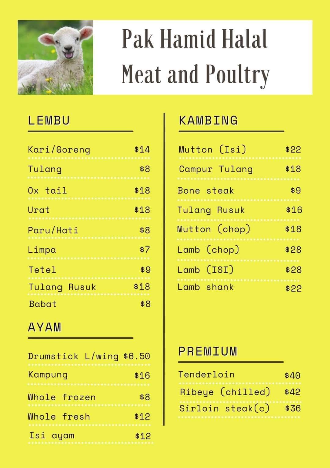 Pak Hamid Halal Meat and Poultry | Singapore Singapore