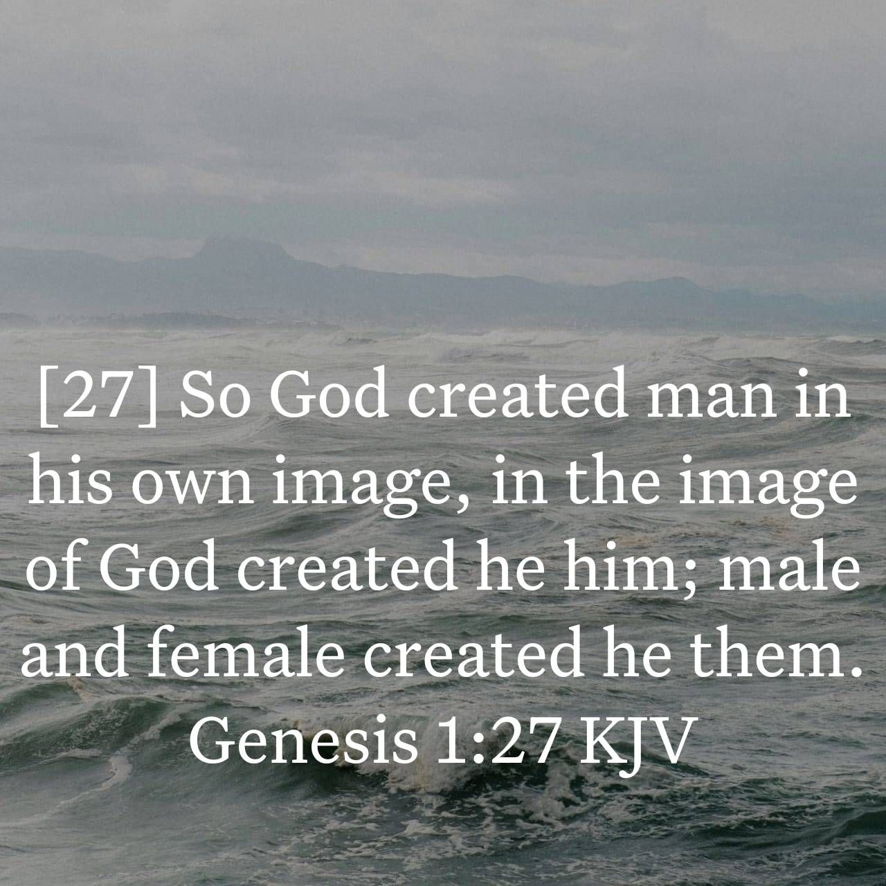 Michael Reed - Genesis 1:27 KJV [27] So God created man in... | Facebook