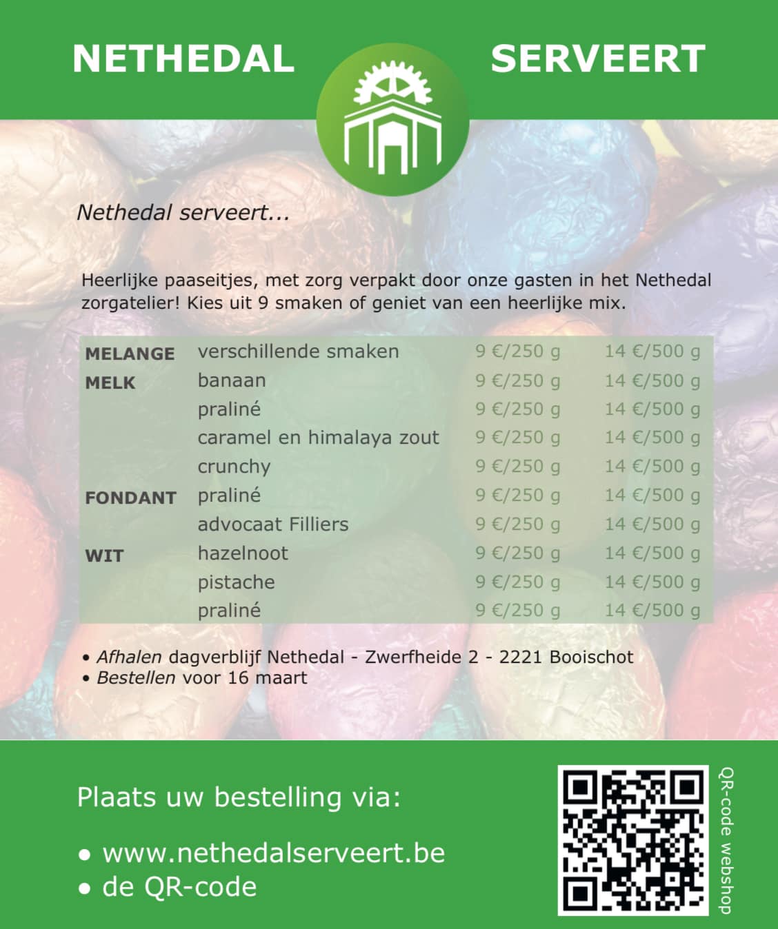 Nethedal - Hier vind je alle info over de paaseitjes. Snel bestellen is ...