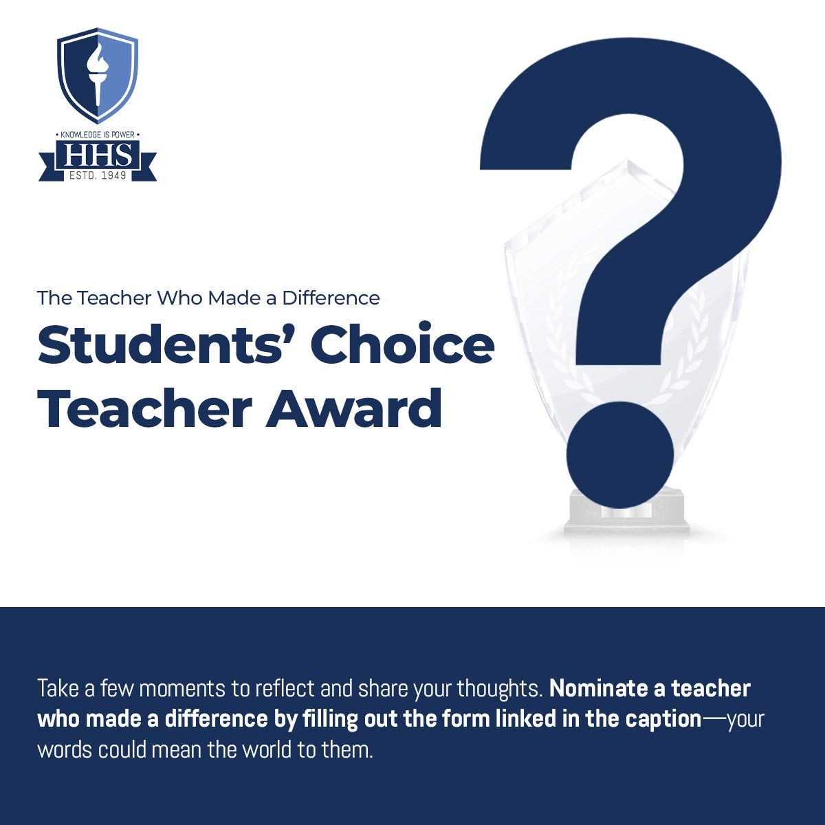 HHS - At HHS School System, we believe in recognising those who inspire ...