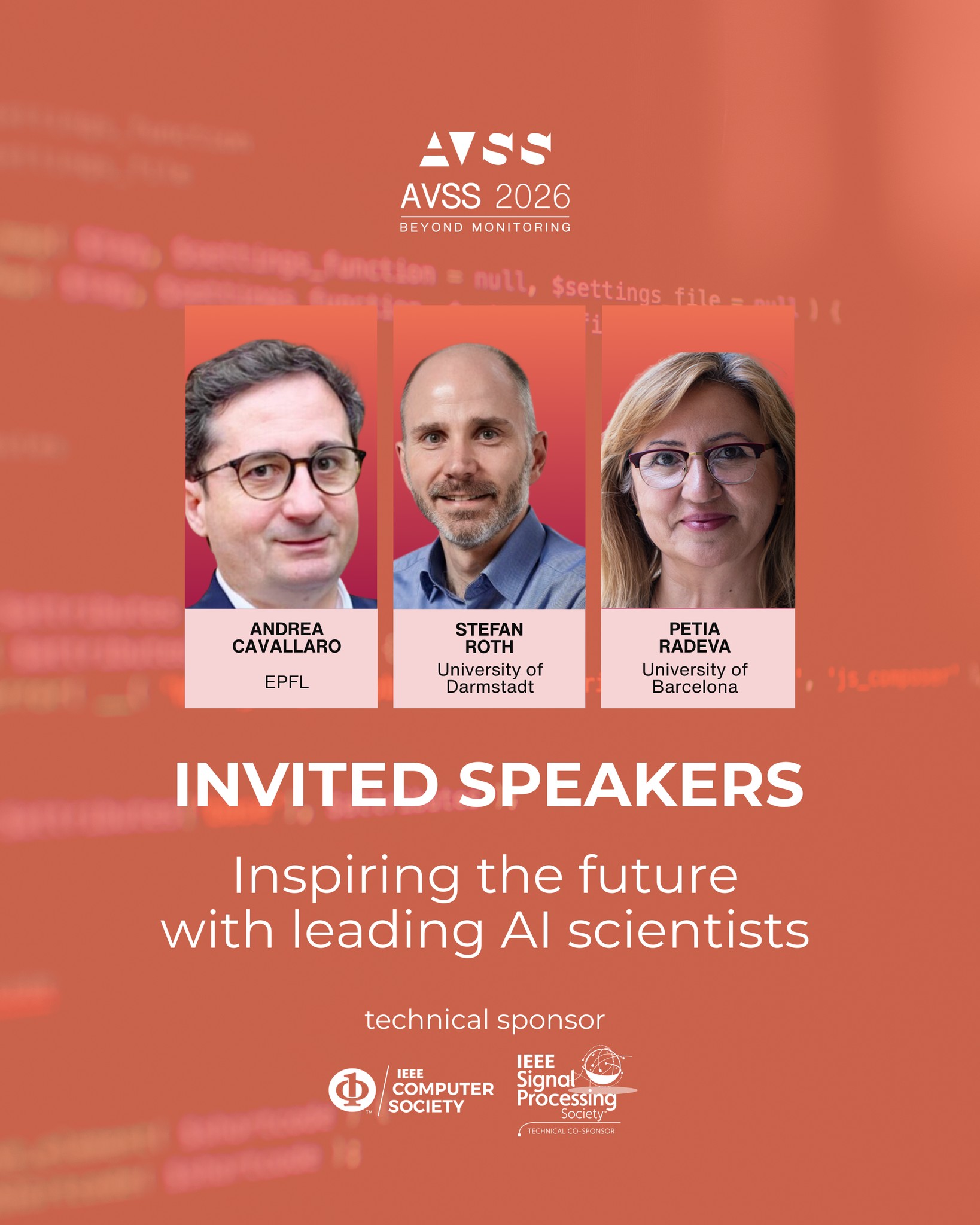 AVSS - Invited Speakers — AVSS 2026 We are proud to introduce the ...