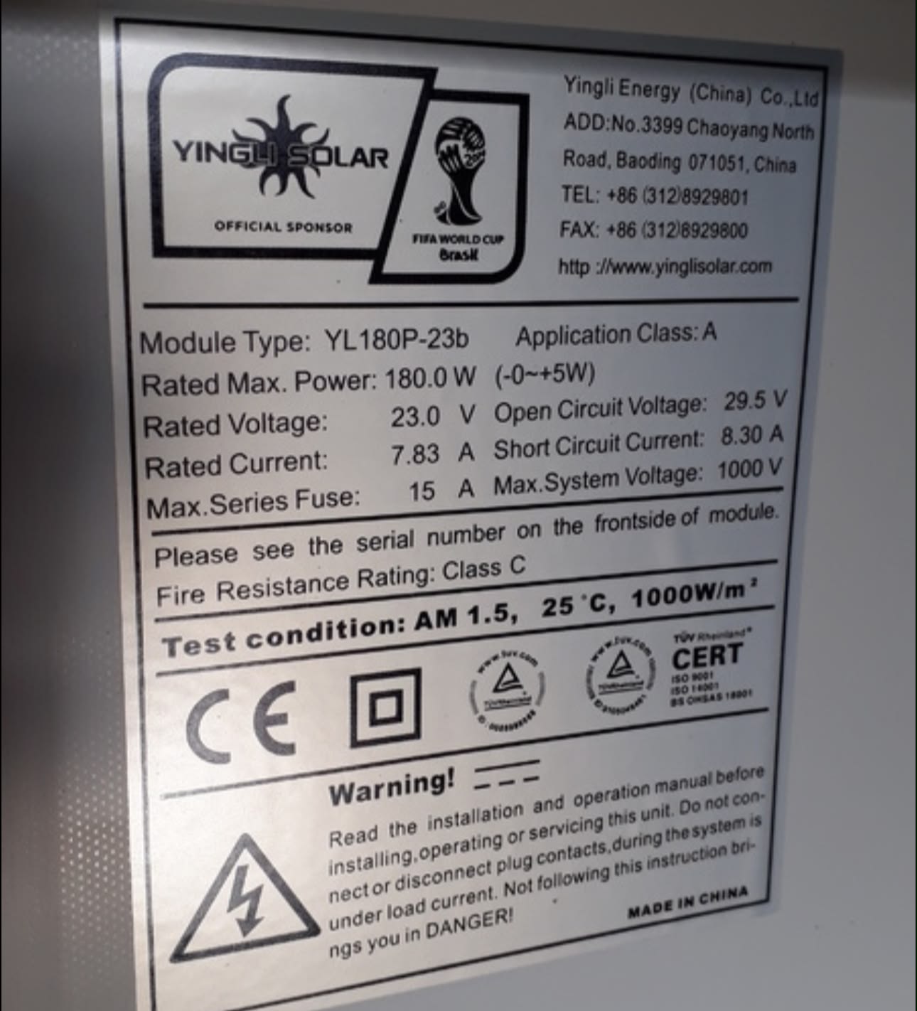 Can three old YL180P-23b solar panels work in parallel on the