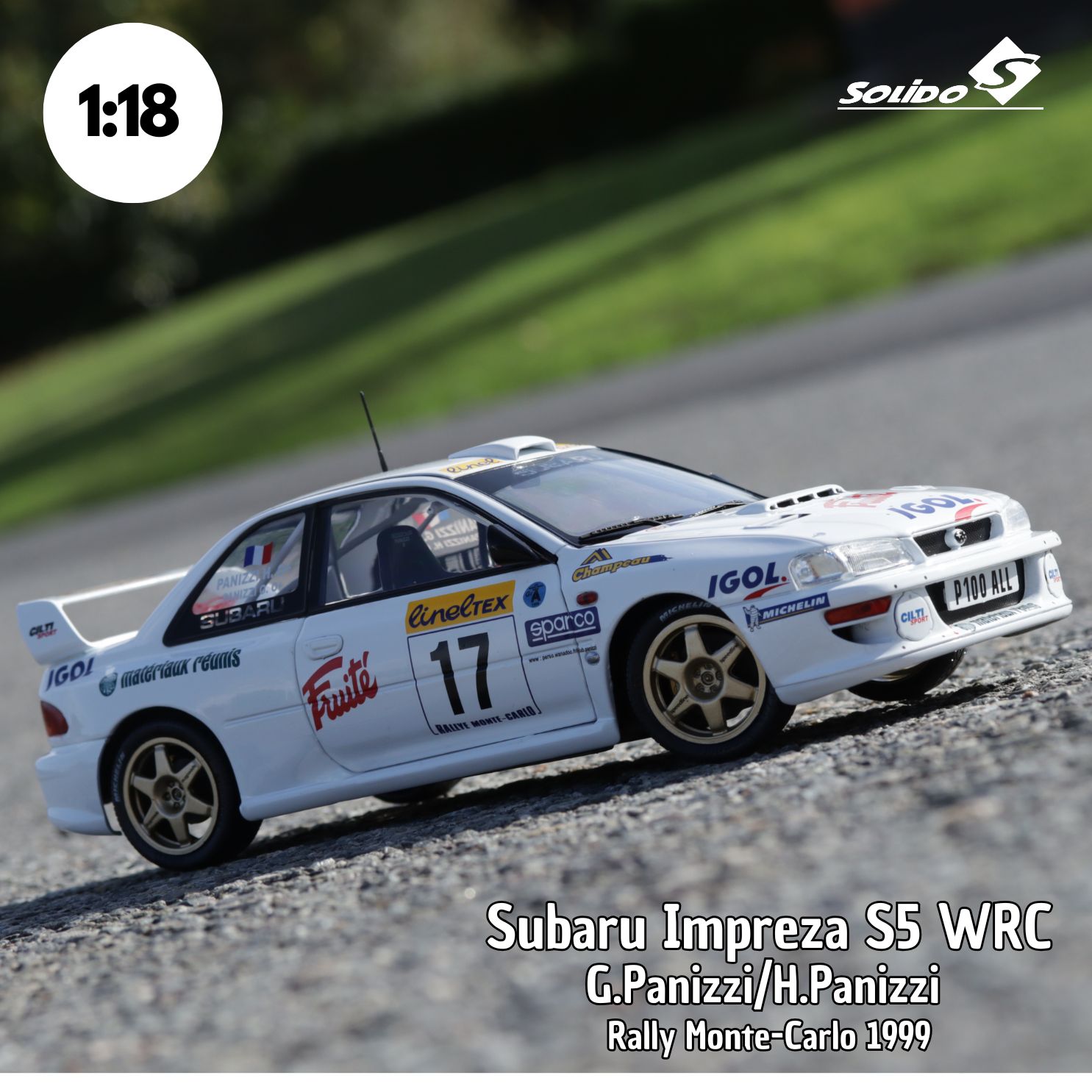 Damiano Zappi handcrafted this wooden 22b Subaru rally car model