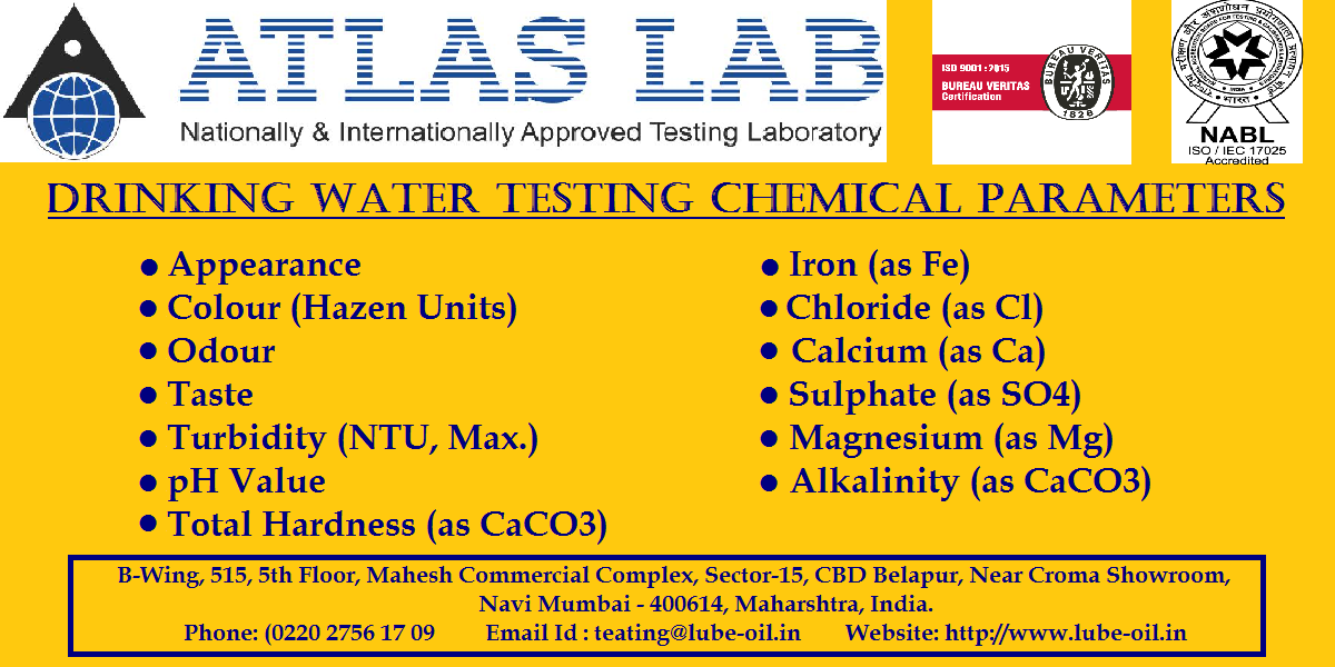 ATLAS LAB - “ATLAS “ Water Testing Lab undertakes the...