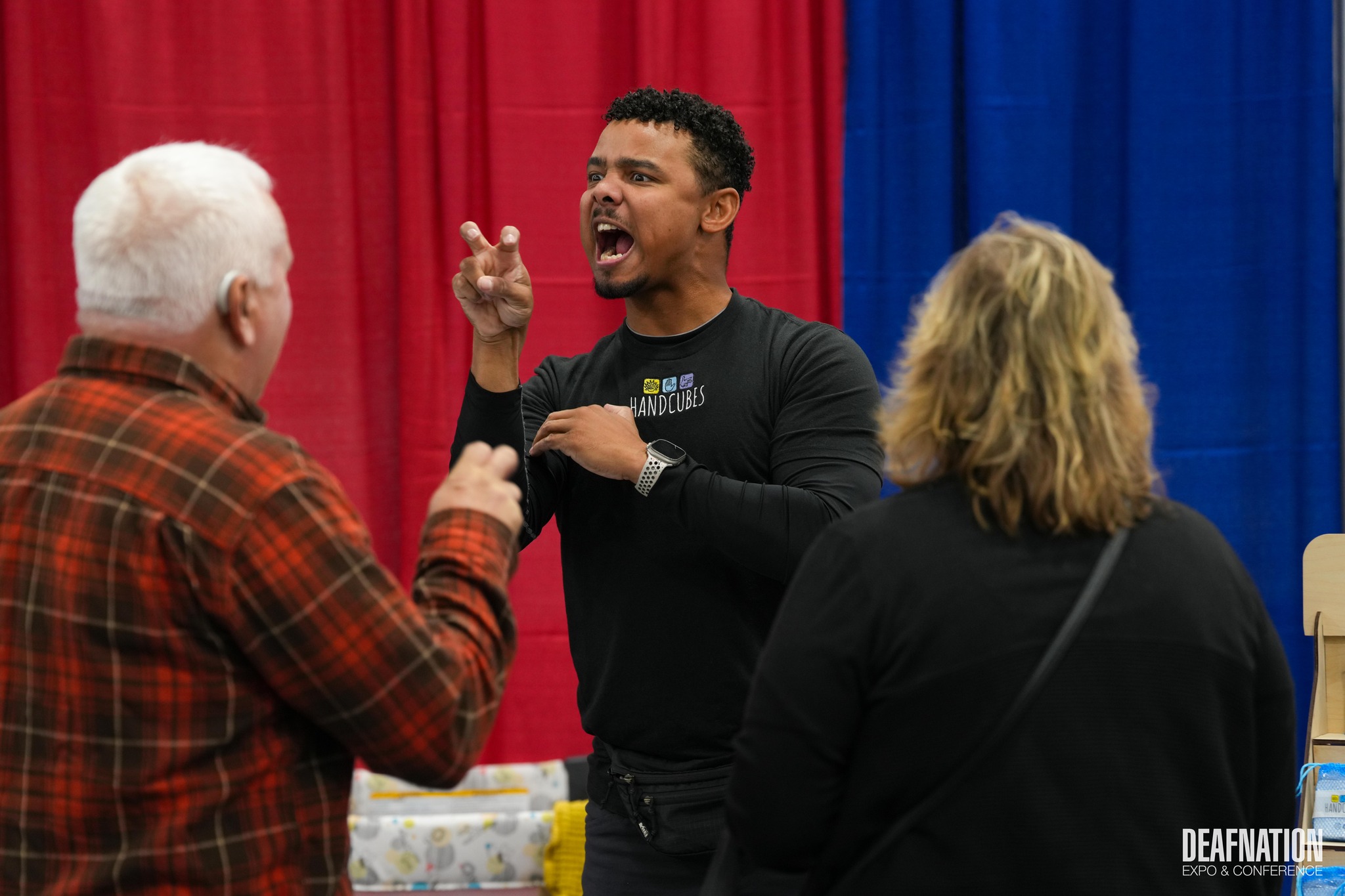 DeafNation - Justin Perez, a Deaf business owner of Handcubes, showing ...