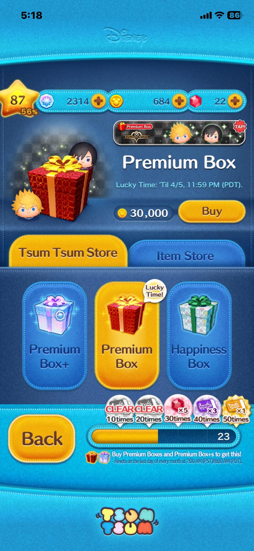 Disappointing Tsum Tsum update experience with no new Tsums